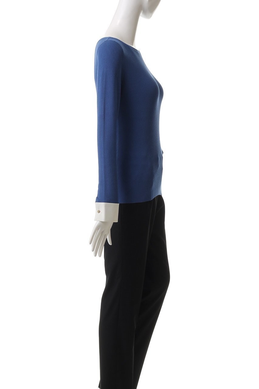 【アルアバイル/allureville】のダブルカフスコンビプルオーバー 人気、トレンドファッション・服の通販 founy(ファニー) 　ファッション　Fashion　レディースファッション　Fashion for Women　トップス・カットソー　Cut & Sew Tops　ニット　Knit Tops & Sweaters　カジュアルプルオーバー・ニットトップス　Pullovers & Knit Tops / Casual Pullovers　カフス　Cuff Design　シンプル　Simple, Minimal　ダブル　Double, Double-Breasted　リュクス　Luxury, Elegant, High-End, Chic　エレガント 上品　Elegant　other-3|ID: prp329100004336123 ipo3291000000032949922