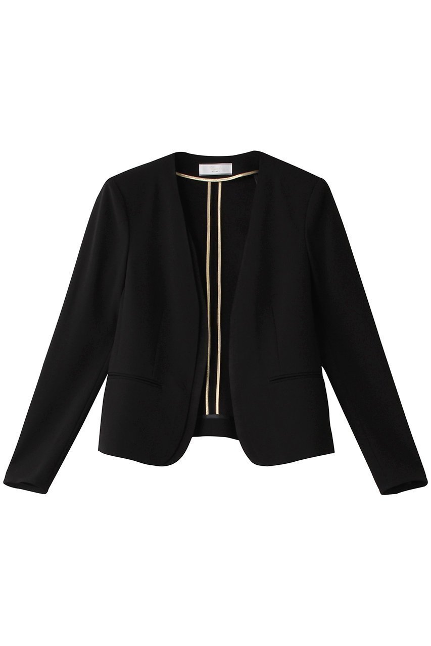 【ベイジ,/BEIGE,】のCINDY(シンディ)/ダブルカラージャケット インテリア・キッズ・メンズ・レディースファッション・服の通販 founy(ファニー) 　ファッション　Fashion　レディースファッション　Fashion for Women　アウター　Coat / Outerwear Collection　レディースジャケット・軽アウター　Jackets　カーディガン　Cardigan, Knitwear　ジャケット　Jacket, Outerwear　ストレッチ　Stretch, Stretchy Fabric　ダブル　Double, Double-Breasted　デニム　Denim, Jeans Material　ボトム　Bottoms, Lower Wear　エレガント 上品　Elegant　再入荷　Restock / Back in Stock　Black×Black|ID: prp329100004336130 ipo3291000000032922821