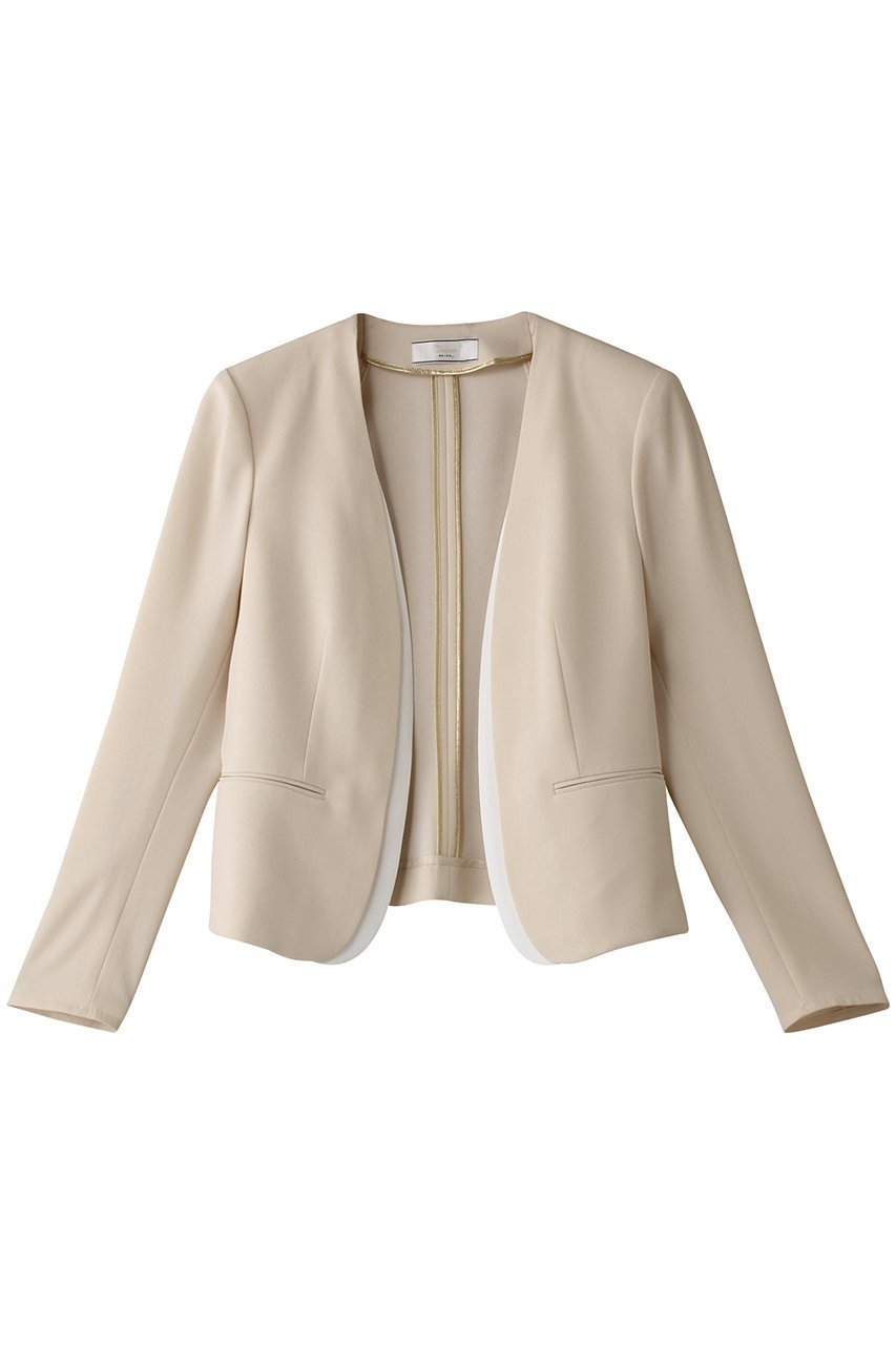 【ベイジ,/BEIGE,】のCINDY(シンディ)/ダブルカラージャケット インテリア・キッズ・メンズ・レディースファッション・服の通販 founy(ファニー) 　ファッション　Fashion　レディースファッション　Fashion for Women　アウター　Coat / Outerwear Collection　レディースジャケット・軽アウター　Jackets　カーディガン　Cardigan, Knitwear　ジャケット　Jacket, Outerwear　ストレッチ　Stretch, Stretchy Fabric　ダブル　Double, Double-Breasted　デニム　Denim, Jeans Material　ボトム　Bottoms, Lower Wear　エレガント 上品　Elegant　再入荷　Restock / Back in Stock　Sheer Orange×White|ID: prp329100004336130 ipo3291000000032922829