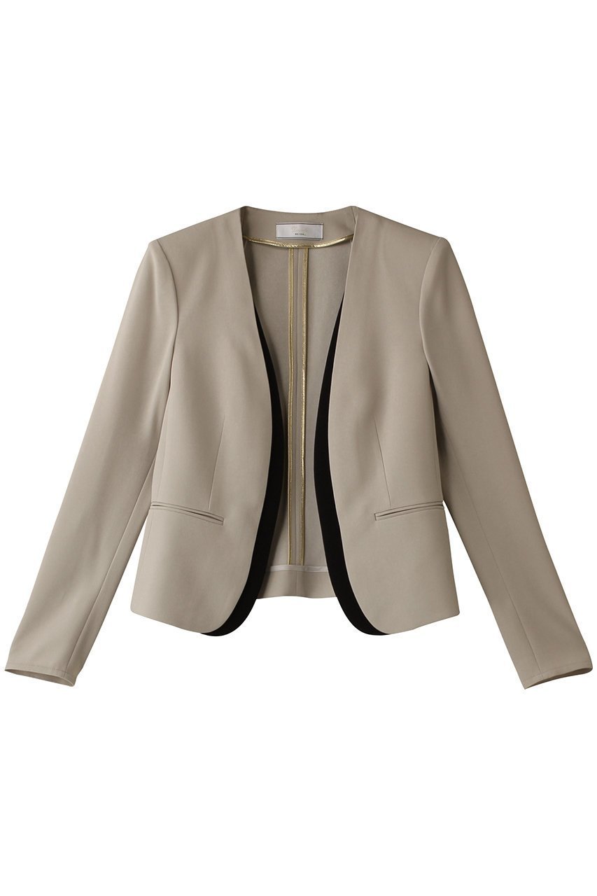 【ベイジ,/BEIGE,】のCINDY(シンディ)/ダブルカラージャケット インテリア・キッズ・メンズ・レディースファッション・服の通販 founy(ファニー) 　ファッション　Fashion　レディースファッション　Fashion for Women　アウター　Coat / Outerwear Collection　レディースジャケット・軽アウター　Jackets　カーディガン　Cardigan, Knitwear　ジャケット　Jacket, Outerwear　ストレッチ　Stretch, Stretchy Fabric　ダブル　Double, Double-Breasted　デニム　Denim, Jeans Material　ボトム　Bottoms, Lower Wear　エレガント 上品　Elegant　再入荷　Restock / Back in Stock　Sand×Black|ID: prp329100004336130 ipo3291000000032922838