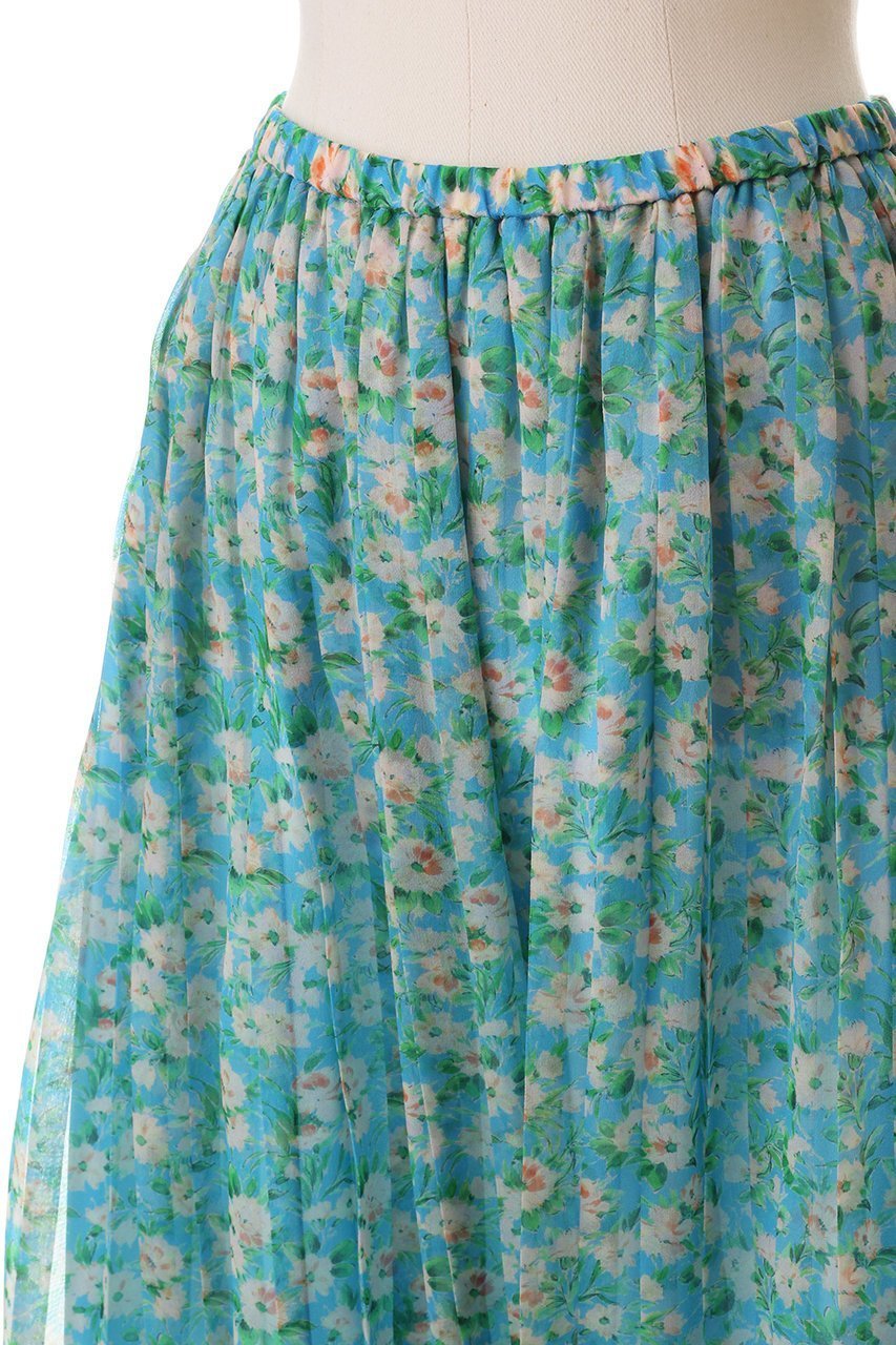 【ブラミンク/BLAMINK】のシルクフラワープリーツスカート 人気、トレンドファッション・服の通販 founy(ファニー) 　ファッション　Fashion　レディースファッション　Fashion for Women　スカート　Skirts　プリーツスカート / 上品フェミニンスタイル　Pleated Skirts　シルク　Silk, 100% Silk　フラワー　Flower, Floral　プリント　Print, Printed Pattern　プリーツ　Pleats, Pleated　エレガント 上品　Elegant　再入荷　Restock / Back in Stock　other-5|ID: prp329100004336138 ipo3291000000031359494