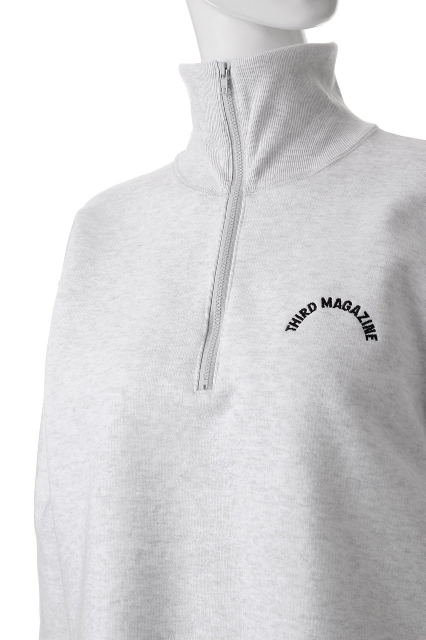 【サードマガジン/THIRD MAGAZINE】のハーフジップロゴスウェット 人気、トレンドファッション・服の通販 founy(ファニー) 　ファッション　Fashion　レディースファッション　Fashion for Women　トップス・カットソー　Cut & Sew Tops　シャツ・ブラウス・オフィスカジュアル　Elegant Blouses & Button-Ups　レディースパーカー・カジュアルフーディー　Casual Hoodies & Sweatshirts　ロングTシャツ・Tシャツ　Longline T-Shirts & Tees　スウェット・クルーネックトップス　Sweatshirts & Crewnecks / Relaxed Fit Sweat Tops　カットソー・ベーシックTシャツ　Cut-and-Sewn Tops / Stretch Tees & Basics　コンパクト　Compact, Small Size　ジップ　Zip, Zipper　スウェット / スエット　Sweatshirt, Sweatwear　スタンド　Stand Collar, Upright Stand　トレンド　Trend, Trending Now　フォルム　Silhouette, Form　今季　This Season, Current Season　other-5|ID: prp329100004336141 ipo3291000000032854351