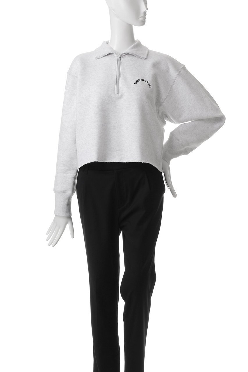 【サードマガジン/THIRD MAGAZINE】のハーフジップロゴスウェット 人気、トレンドファッション・服の通販 founy(ファニー) 　ファッション　Fashion　レディースファッション　Fashion for Women　トップス・カットソー　Cut & Sew Tops　シャツ・ブラウス・オフィスカジュアル　Elegant Blouses & Button-Ups　レディースパーカー・カジュアルフーディー　Casual Hoodies & Sweatshirts　ロングTシャツ・Tシャツ　Longline T-Shirts & Tees　スウェット・クルーネックトップス　Sweatshirts & Crewnecks / Relaxed Fit Sweat Tops　カットソー・ベーシックTシャツ　Cut-and-Sewn Tops / Stretch Tees & Basics　コンパクト　Compact, Small Size　ジップ　Zip, Zipper　スウェット / スエット　Sweatshirt, Sweatwear　スタンド　Stand Collar, Upright Stand　トレンド　Trend, Trending Now　フォルム　Silhouette, Form　今季　This Season, Current Season　other-6|ID: prp329100004336141 ipo3291000000032854356