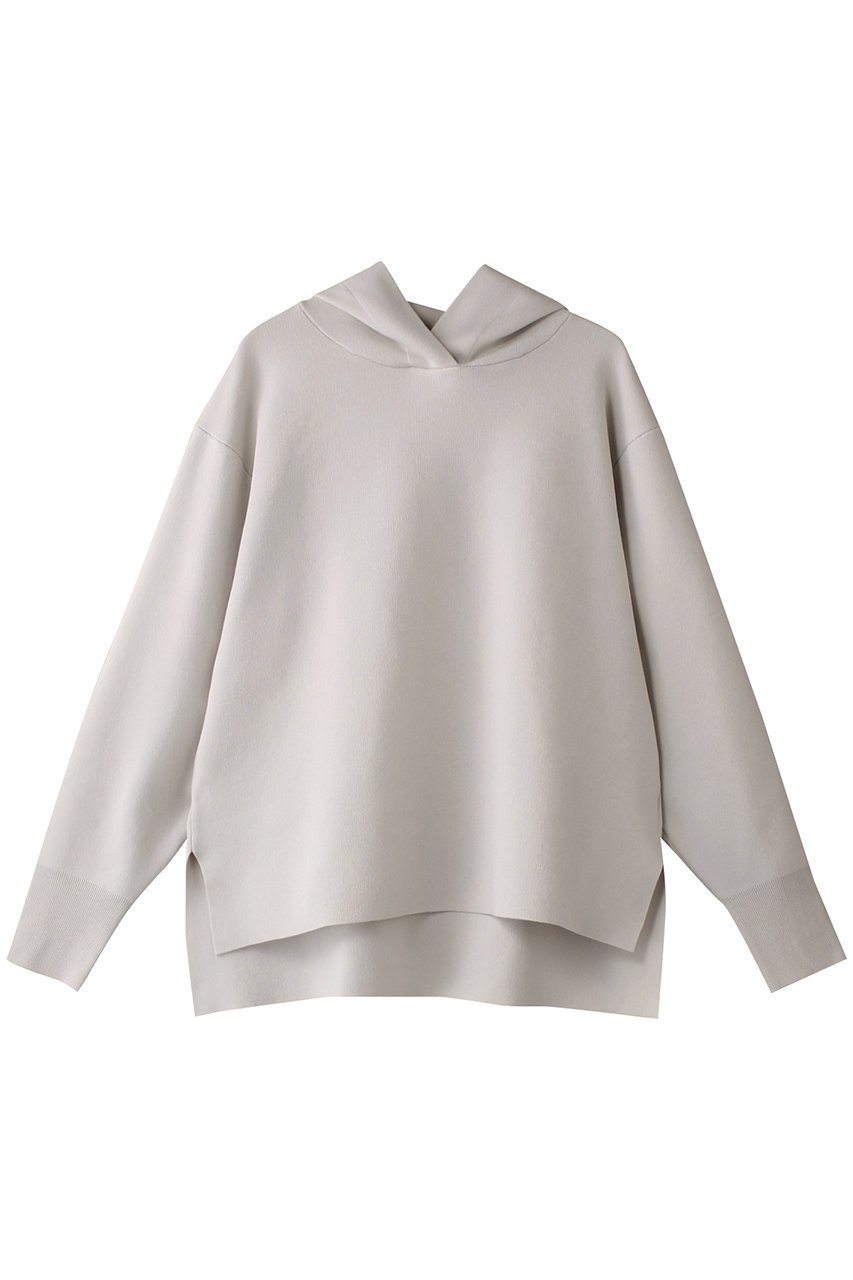 【アナイ/ANAYI】のスムースニットパーカー インテリア・キッズ・メンズ・レディースファッション・服の通販 founy(ファニー) 　ファッション　Fashion　レディースファッション　Fashion for Women　トップス・カットソー　Cut & Sew Tops　ニット　Knit Tops & Sweaters　レディースパーカー・カジュアルフーディー　Casual Hoodies & Sweatshirts　スクエア　Square, Square Shape　スタイリッシュ　Stylish, Fashionable　パーカー　Hoodie, Parka　グレー|ID: prp329100004336144 ipo3291000000032954273