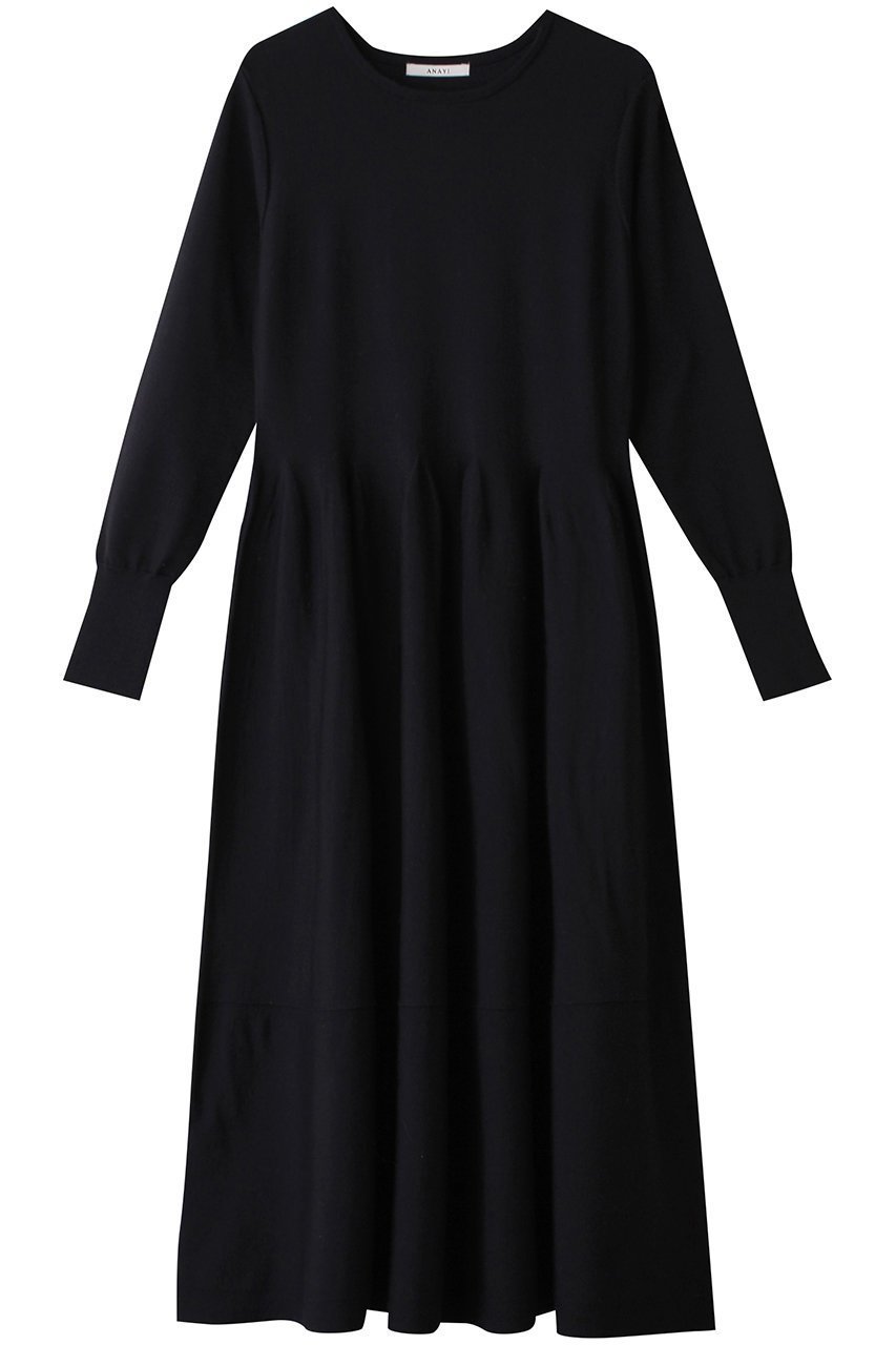 【アナイ/ANAYI】のウールポリエステルボリュームワンピース 人気、トレンドファッション・服の通販 founy(ファニー) 　ファッション　Fashion　レディースファッション　Fashion for Women　ワンピース　Dresses　チュニック　Tunic Tops & Dresses　シンプル　Simple, Minimal　チュニック　Tunic, Long Top　ネックレス　Necklace, Pendant Necklace　パーティ　Party, Party Style　ロング　Long, Long-Length　エレガント 上品　Elegant　 other-1|ID: prp329100004336145 ipo3291000000032882554
