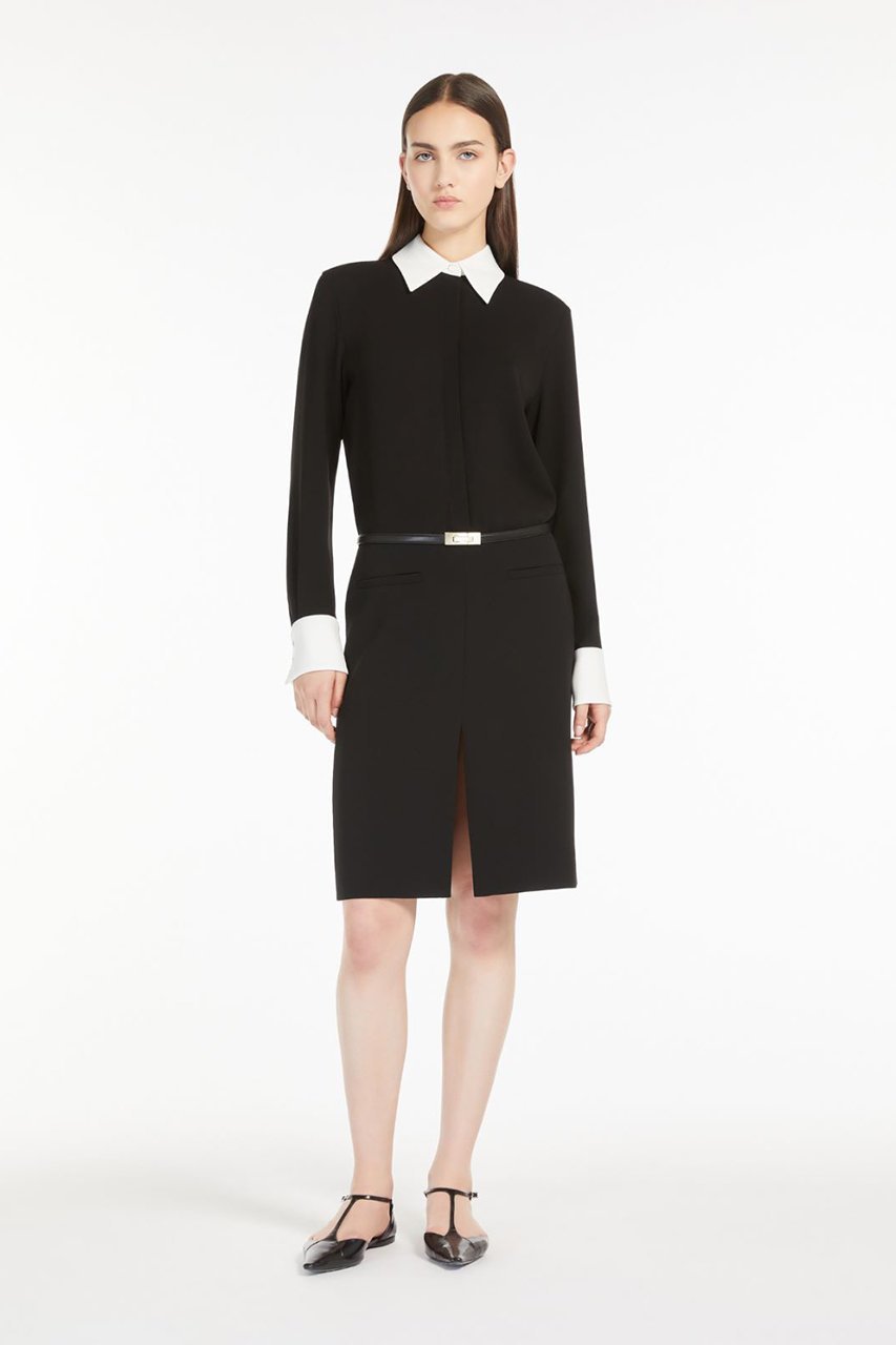 【マックスマーラ/Max Mara】の【Max Mara Studio】DINAR バイカラードレス 人気、トレンドファッション・服の通販 founy(ファニー) 　ファッション　Fashion　レディースファッション　Fashion for Women　ワンピース　Dresses　フォーマル・パーティードレス・結婚式用ドレス　Elegant & Casual Dresses　チュニック　Tunic Tops & Dresses　コンパクト　Compact, Small Size　チュニック　Tunic, Long Top　ドレス　Dress, One-Piece　モダン　Modern, Contemporary　エレガント 上品　Elegant　other-8|ID: prp329100004336147 ipo3291000000032882625