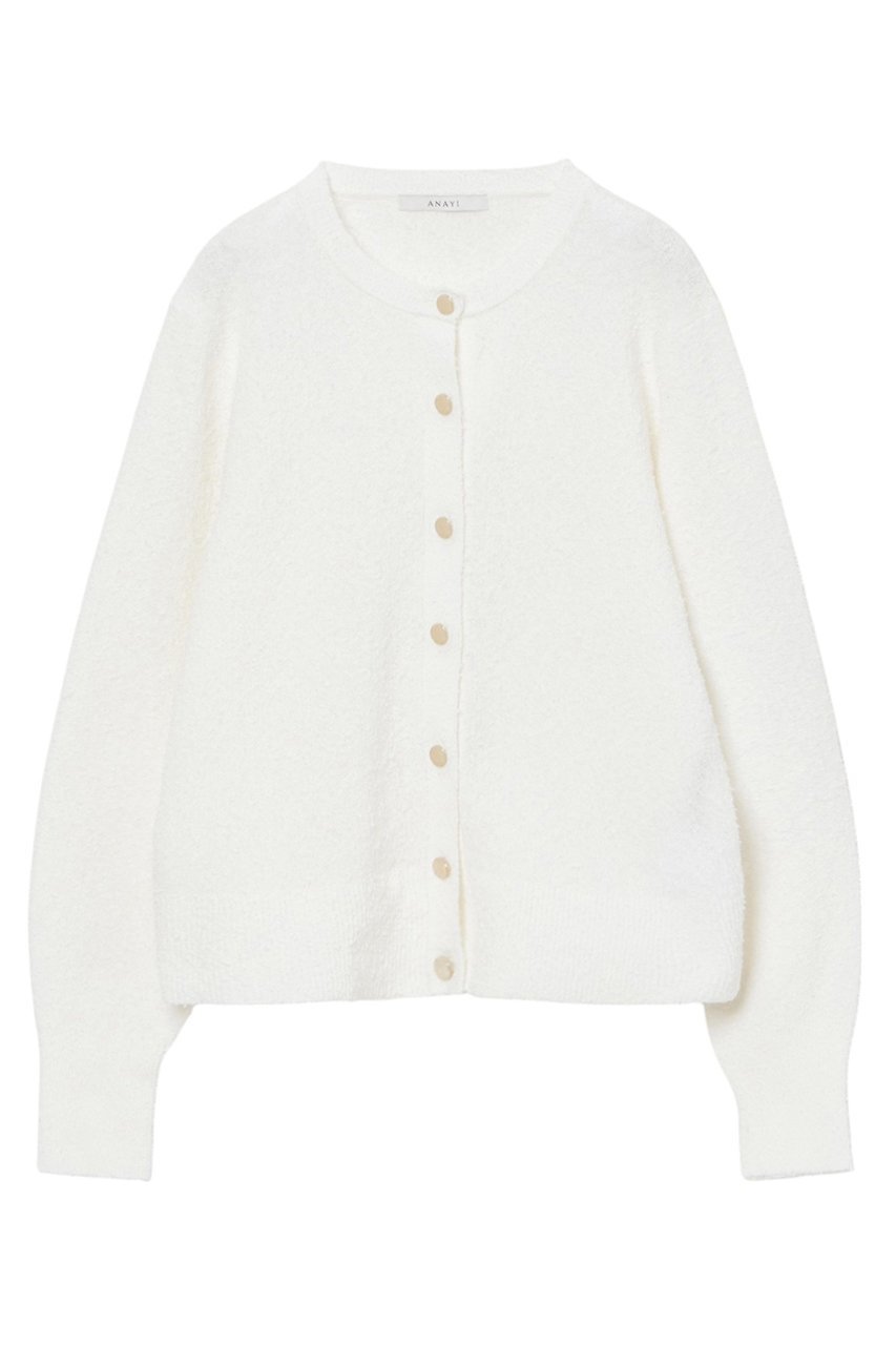 【アナイ/ANAYI】のネップスムースクルーネックカーディガン インテリア・キッズ・メンズ・レディースファッション・服の通販 founy(ファニー) 　ファッション　Fashion　レディースファッション　Fashion for Women　トップス・カットソー　Cut & Sew Tops　ニット　Knit Tops & Sweaters　カーディガン・羽織り　Layered Style Cardigans　おすすめ　Recommended / Our Picks　カーディガン　Cardigan, Knitwear　ショート　Short, Short Length　ジャケット　Jacket, Outerwear　トレンド　Trend, Trending Now　ノースリーブ　Sleeveless, No-Sleeve　再入荷　Restock / Back in Stock　ホワイト|ID: prp329100004337347 ipo3291000000032937673