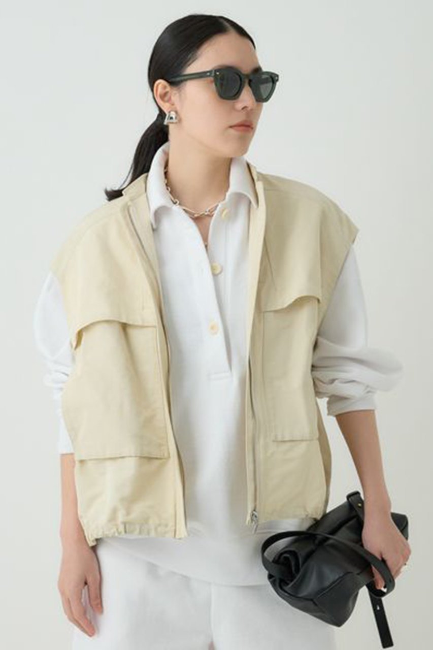【カオス/Chaos】のカラマンドベスト 人気、トレンドファッション・服の通販 founy(ファニー) 　ファッション　Fashion　レディースファッション　WOMEN　アウター　Coat Outerwear　ジャケット　Jackets　グログラン　Grosgrain　シンプル　Simple　ジャケット　Jacket　スタンド　Stand　タフタ　Taffeta　ドロップ　Drop　ドローコード　Draw Cord　ベスト　Vest　ポケット　Pocket　軽量　Lightweight　other-5|ID: prp329100004337354 ipo3291000000031357402