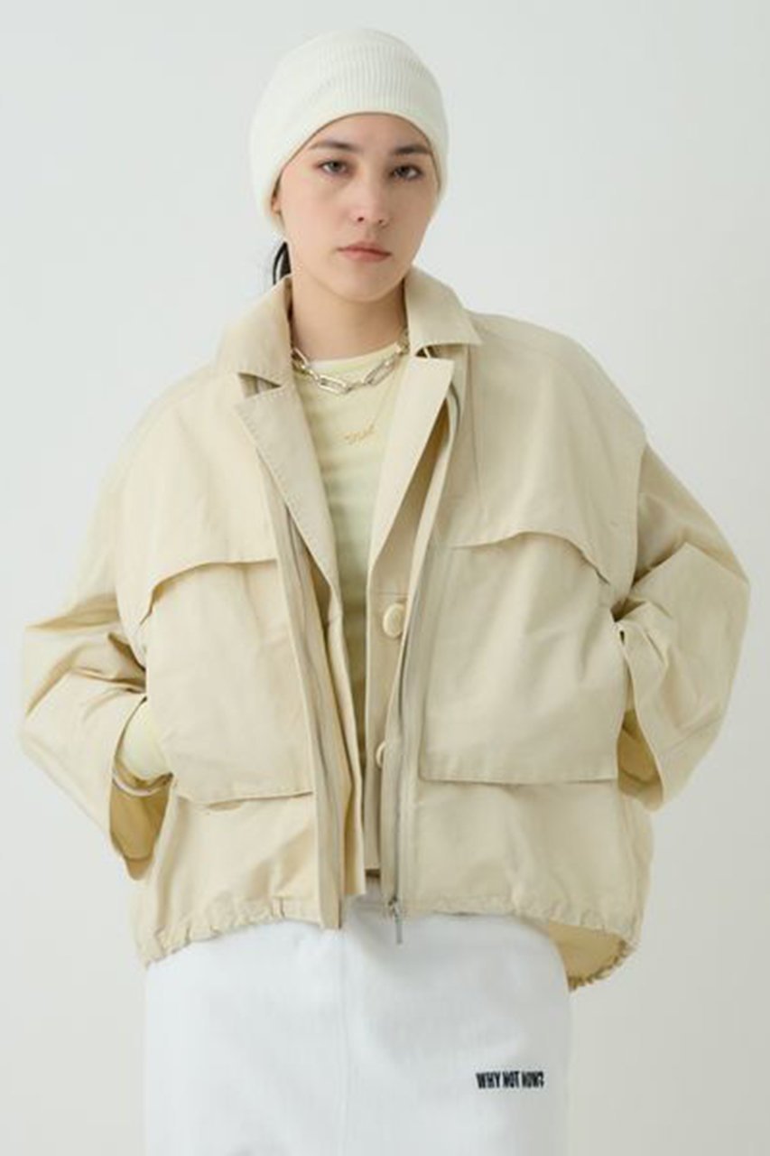 【カオス/Chaos】のカラマンドジャケット インテリア・キッズ・メンズ・レディースファッション・服の通販 founy(ファニー) 　ファッション　Fashion　レディースファッション　Ladies' Fashion Online　アウター　Coat Outerwear　ジャケット　Jackets　グログラン　Grosgrain　軽量　Lightweight　ショート　Short　ジャケット　Jacket　タフタ　Taffeta　パターン　Pattern　フィット　Fit　フロント　Front　ボレロ　Bolero　ポケット　Pocket　再入荷　Restock/Back In Stock/Re Arrival　クリーム|ID: prp329100004337355 ipo3291000000032694136