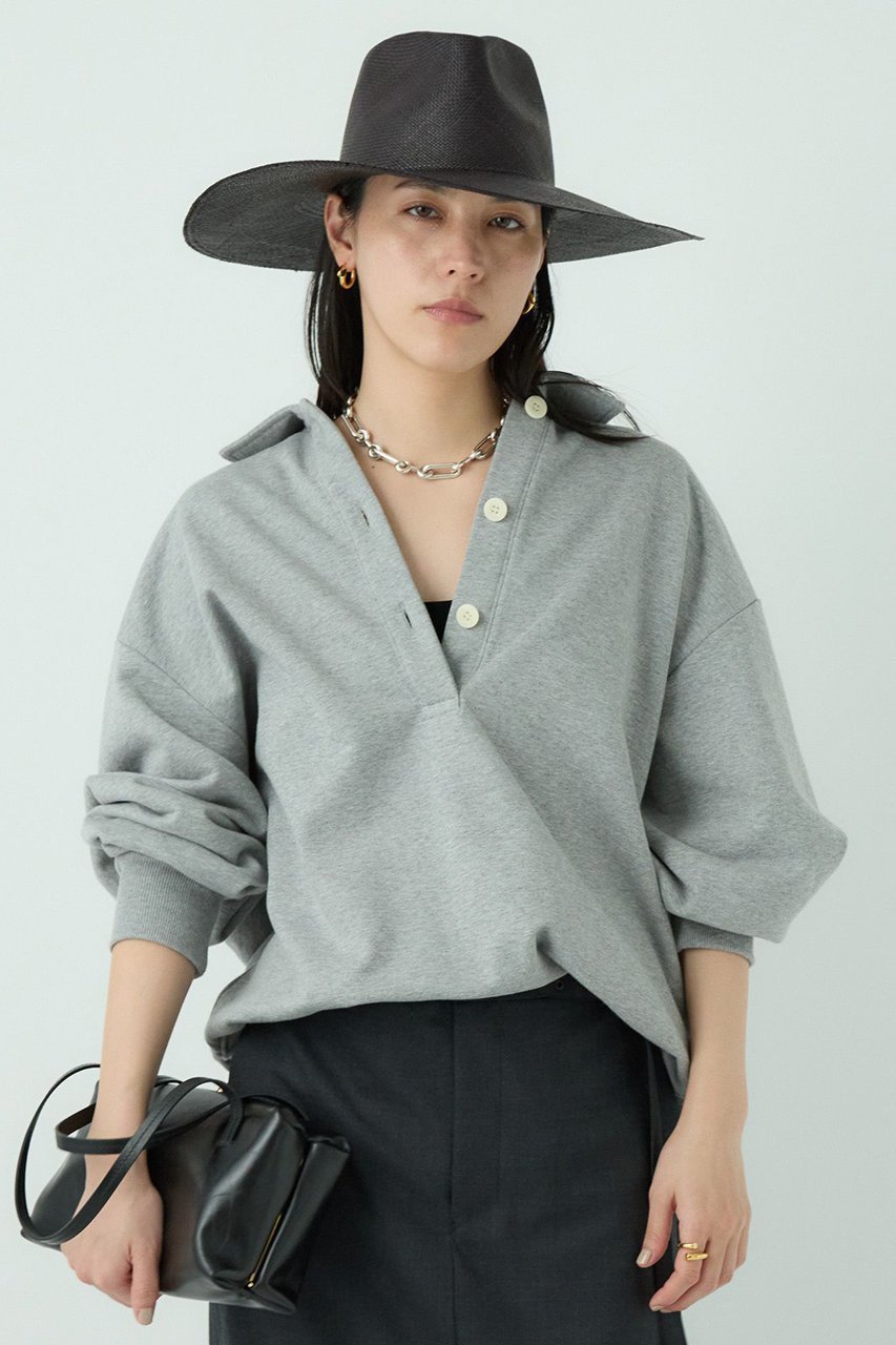 【カオス/Chaos】の【WHY NOT NOW】コアスキッパープルオーバー インテリア・キッズ・メンズ・レディースファッション・服の通販 founy(ファニー) 　ファッション　Fashion　レディースファッション　Fashion for Women　トップス・カットソー　Cut & Sew Tops　シャツ・ブラウス・オフィスカジュアル　Elegant Blouses & Button-Ups　レディースパーカー・カジュアルフーディー　Casual Hoodies & Sweatshirts　ロングTシャツ・Tシャツ　Longline T-Shirts & Tees　カジュアルプルオーバー・ニットトップス　Pullovers & Knit Tops / Casual Pullovers　スウェット・クルーネックトップス　Sweatshirts & Crewnecks / Relaxed Fit Sweat Tops　カットソー・ベーシックTシャツ　Cut-and-Sewn Tops / Stretch Tees & Basics　おすすめ　Recommended / Our Picks　リラックス　Relax, Relaxed Fit　ループ　Loop, Loop Knit　再入荷　Restock / Back in Stock　グレー|ID: prp329100004337362 ipo3291000000035421090