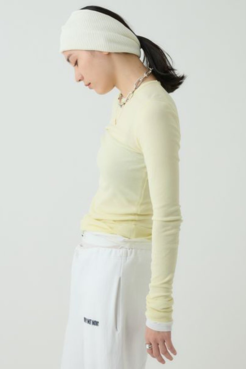 【カオス/Chaos】の【WHY NOT NOW】ウィットロングTシャツ 人気、トレンドファッション・服の通販 founy(ファニー) 　ファッション　Fashion　レディースファッション　WOMEN　トップス・カットソー　Tops/Tshirt　シャツ/ブラウス　Shirts/Blouses　ロング / Tシャツ　T-Shirts　カットソー　Cut and Sewn　イエロー　Yellow　コンパクト　Compact　シアー　Sheer　スリーブ　Sleeve　テレコ　Tereko　トレンド　Trend　バランス　Balance　ロング　Long　春　Spring　other-7|ID: prp329100004337363 ipo3291000000031357531
