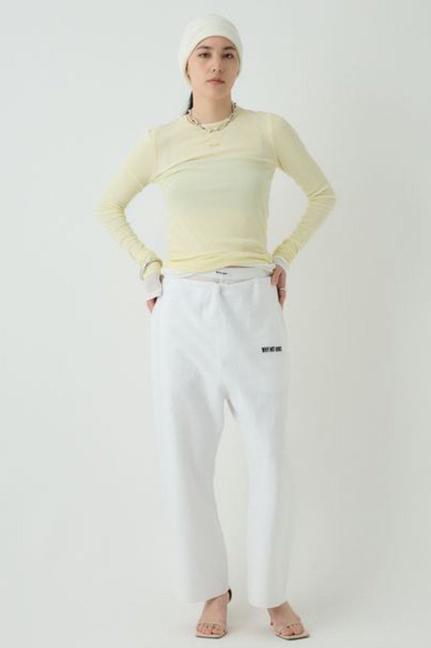 【カオス/Chaos】の【WHY NOT NOW】ウィットロングTシャツ 人気、トレンドファッション・服の通販 founy(ファニー) 　ファッション　Fashion　レディースファッション　Fashion for Women　トップス・カットソー　Cut & Sew Tops　シャツ・ブラウス・オフィスカジュアル　Elegant Blouses & Button-Ups　ロングTシャツ・Tシャツ　Longline T-Shirts & Tees　カットソー・ベーシックTシャツ　Cut-and-Sewn Tops / Stretch Tees & Basics　イエロー　Yellow　コンパクト　Compact, Small Size　シアー　Sheer, See-Through　スリーブ　Sleeve, Long Sleeve / Short Sleeve　テレコ　Ribbed, Rib Stitch　トレンド　Trend, Trending Now　バランス　Balance, Style Balance　ロング　Long, Long-Length　春　Spring　other-3|ID: prp329100004337363 ipo3291000000032876339