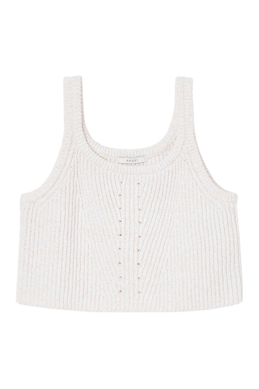 【アナイ/ANAYI】のMIXラメブークレショートトップ 人気、トレンドファッション・服の通販 founy(ファニー) ファッション Fashion レディースファッション Fashion for Women トップス・カットソー Cut & Sew Tops ニット Knit Tops & Sweaters カジュアルプルオーバー・ニットトップス Pullovers & Knit Tops / Casual Pullovers おすすめ Recommended / Our Picks アイレット Eyelet Lace イタリア Italy コンパクト Compact, Small Size ミドル Middle Length, Mid Height エレガント 上品 Elegant 再入荷 Restock / Back in Stock 別注 Limited Edition, Custom Order 春 Spring 畦 Ribbed Knit other-1|ID: prp329100004337384 ipo3291000000035058487