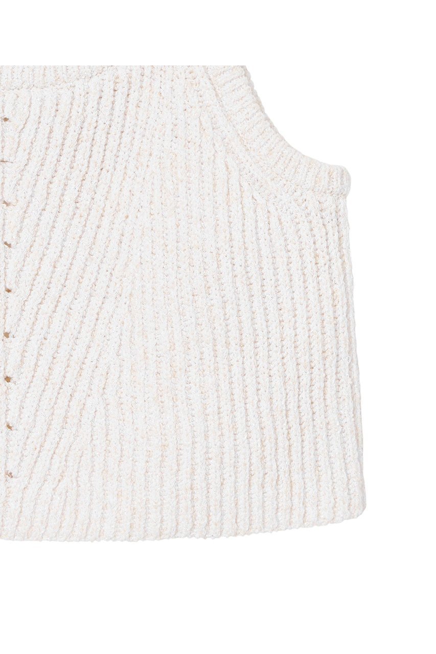 【アナイ/ANAYI】のMIXラメブークレショートトップ 人気、トレンドファッション・服の通販 founy(ファニー) ファッション Fashion レディースファッション Fashion for Women トップス・カットソー Cut & Sew Tops ニット Knit Tops & Sweaters カジュアルプルオーバー・ニットトップス Pullovers & Knit Tops / Casual Pullovers おすすめ Recommended / Our Picks アイレット Eyelet Lace イタリア Italy コンパクト Compact, Small Size ミドル Middle Length, Mid Height エレガント 上品 Elegant 再入荷 Restock / Back in Stock 別注 Limited Edition, Custom Order 春 Spring 畦 Ribbed Knit other-4|ID: prp329100004337384 ipo3291000000035058492