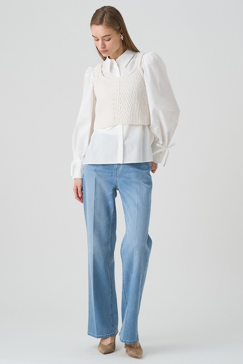 【アナイ/ANAYI】のMIXラメブークレショートトップ 人気、トレンドファッション・服の通販 founy(ファニー) ファッション Fashion レディースファッション Fashion for Women トップス・カットソー Cut & Sew Tops ニット Knit Tops & Sweaters カジュアルプルオーバー・ニットトップス Pullovers & Knit Tops / Casual Pullovers おすすめ Recommended / Our Picks アイレット Eyelet Lace イタリア Italy コンパクト Compact, Small Size ミドル Middle Length, Mid Height エレガント 上品 Elegant 再入荷 Restock / Back in Stock 別注 Limited Edition, Custom Order 春 Spring 畦 Ribbed Knit other-6|ID: prp329100004337384 ipo3291000000035058494