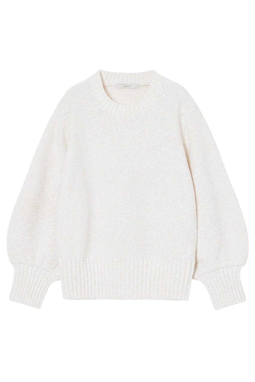 【アナイ/ANAYI】のMIXラメブークレショートプルオーバー インテリア・キッズ・メンズ・レディースファッション・服の通販 founy(ファニー) 　ファッション　Fashion　レディースファッション　Fashion for Women　トップス・カットソー　Cut & Sew Tops　ニット　Knit Tops & Sweaters　カジュアルプルオーバー・ニットトップス　Pullovers & Knit Tops / Casual Pullovers　イタリア　Italy　インナー　Innerwear　シンプル　Simple, Minimal　ミドル　Middle Length, Mid Height　ワイドリブ　Wide Rib, Wide Ribbed Knit　別注　Limited Edition, Custom Order　春　Spring　ホワイト|ID: prp329100004337385 ipo3291000000032954243