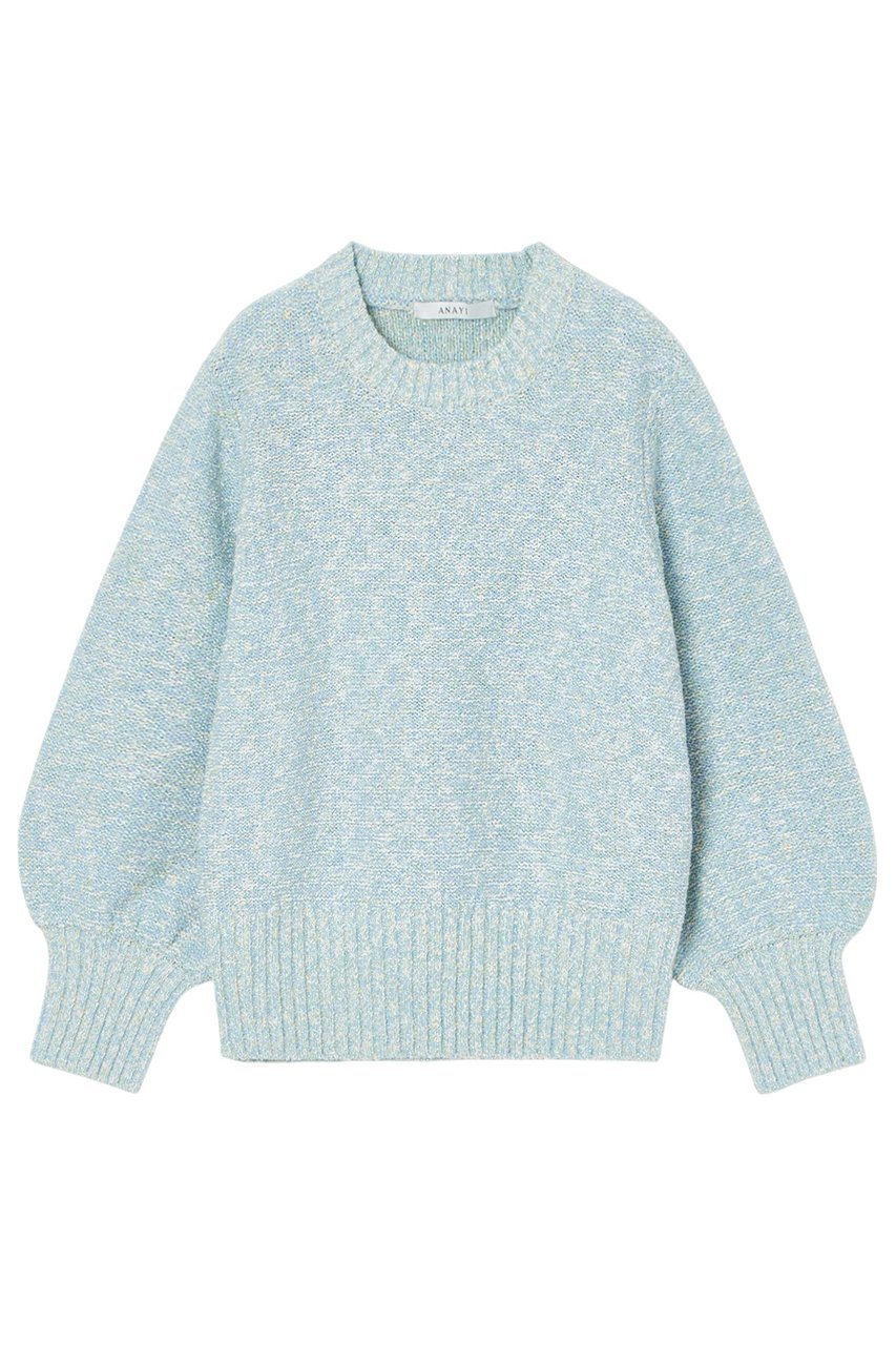 【アナイ/ANAYI】のMIXラメブークレショートプルオーバー インテリア・キッズ・メンズ・レディースファッション・服の通販 founy(ファニー) 　ファッション　Fashion　レディースファッション　Fashion for Women　トップス・カットソー　Cut & Sew Tops　ニット　Knit Tops & Sweaters　カジュアルプルオーバー・ニットトップス　Pullovers & Knit Tops / Casual Pullovers　イタリア　Italy　インナー　Innerwear　シンプル　Simple, Minimal　ミドル　Middle Length, Mid Height　ワイドリブ　Wide Rib, Wide Ribbed Knit　別注　Limited Edition, Custom Order　春　Spring　ブルー|ID: prp329100004337385 ipo3291000000032954249
