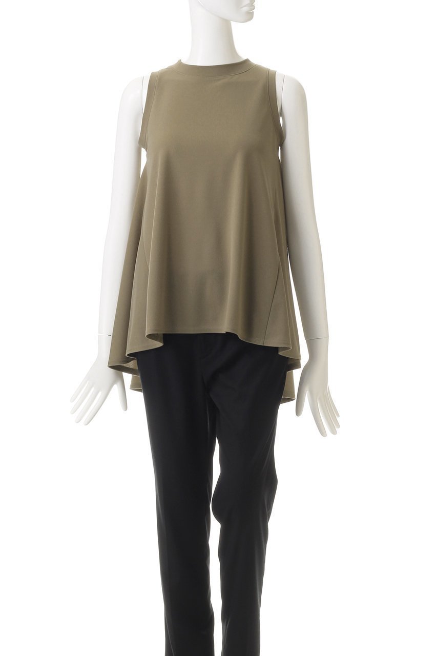 【コグ ザビッグスモーク/COGTHEBIGSMOKE】のHIBA ジョーゼットジャージートップ 人気、トレンドファッション・服の通販 founy(ファニー) 　ファッション　Fashion　レディースファッション　Fashion for Women　トップス・カットソー　Cut & Sew Tops　キャミソール&ノースリーブ　Camisoles & Sleeveless Tops　シャツ・ブラウス・オフィスカジュアル　Elegant Blouses & Button-Ups　ロングTシャツ・Tシャツ　Longline T-Shirts & Tees　カットソー・ベーシックTシャツ　Cut-and-Sewn Tops / Stretch Tees & Basics　アメリカン　American Style　キャミソール　Camisole, Spaghetti Strap Top　シンプル　Simple, Minimal　ストレート　Straight, Straight Cut　スリーブ　Sleeve, Long Sleeve / Short Sleeve　タンク　Tank Top, Sleeveless Top　フレア　Flare, Flared　ボトム　Bottoms, Lower Wear　ミックス　Mix, Mixed Style　other-2|ID: prp329100004337387 ipo3291000000034954151