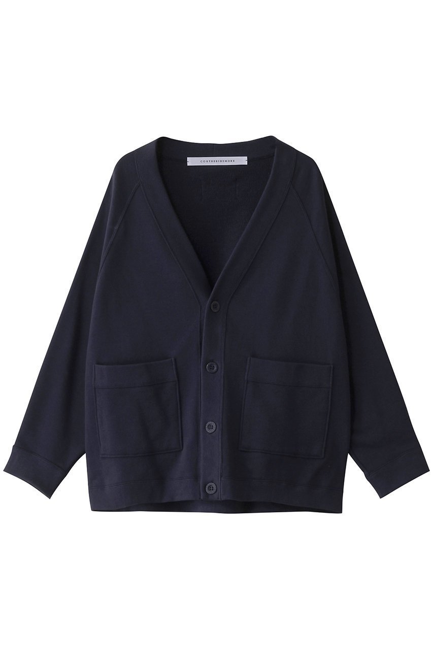 【コグ ザビッグスモーク/COGTHEBIGSMOKE】のGAIL コットンカーディガン インテリア・キッズ・メンズ・レディースファッション・服の通販 founy(ファニー) 　ファッション　Fashion　レディースファッション　Fashion for Women　トップス・カットソー　Cut & Sew Tops　カーディガン・羽織り　Layered Style Cardigans　シャツ・ブラウス・オフィスカジュアル　Elegant Blouses & Button-Ups　ロングTシャツ・Tシャツ　Longline T-Shirts & Tees　カットソー・ベーシックTシャツ　Cut-and-Sewn Tops / Stretch Tees & Basics　カーディガン　Cardigan, Knitwear　シンプル　Simple, Minimal　パッチ　Patch, Appliqué　フロント　Front, Front Design　ポケット　Pocket, Pocket Detail　ワイド　Wide, Wide Fit　エレガント 上品　Elegant　定番　Standard, Basic Item　ネイビー|ID: prp329100004337406 ipo3291000000032882330