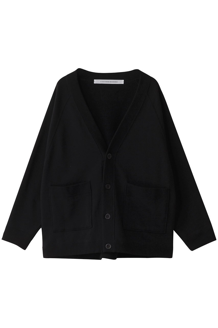 【コグ ザビッグスモーク/COGTHEBIGSMOKE】のGAIL コットンカーディガン インテリア・キッズ・メンズ・レディースファッション・服の通販 founy(ファニー) 　ファッション　Fashion　レディースファッション　Fashion for Women　トップス・カットソー　Cut & Sew Tops　カーディガン・羽織り　Layered Style Cardigans　シャツ・ブラウス・オフィスカジュアル　Elegant Blouses & Button-Ups　ロングTシャツ・Tシャツ　Longline T-Shirts & Tees　カットソー・ベーシックTシャツ　Cut-and-Sewn Tops / Stretch Tees & Basics　カーディガン　Cardigan, Knitwear　シンプル　Simple, Minimal　パッチ　Patch, Appliqué　フロント　Front, Front Design　ポケット　Pocket, Pocket Detail　ワイド　Wide, Wide Fit　エレガント 上品　Elegant　定番　Standard, Basic Item　ブラック|ID: prp329100004337406 ipo3291000000032882336