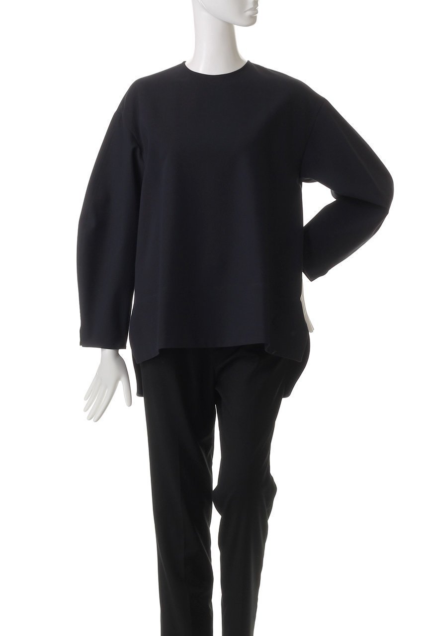 【エブール/ebure】の【店舗限定】ボイルダブルクロス ノーカラーブラウス 人気、トレンドファッション・服の通販 founy(ファニー) 　ファッション　Fashion　レディースファッション　Fashion for Women　トップス・カットソー　Cut & Sew Tops　シャツ・ブラウス・オフィスカジュアル　Elegant Blouses & Button-Ups　スリーブ　Sleeve, Long Sleeve / Short Sleeve　トレンド　Trend, Trending Now　フォルム　Silhouette, Form　フロント　Front, Front Design　ロング　Long, Long-Length　再入荷　Restock / Back in Stock　other-2|ID: prp329100004337414 ipo3291000000032732267