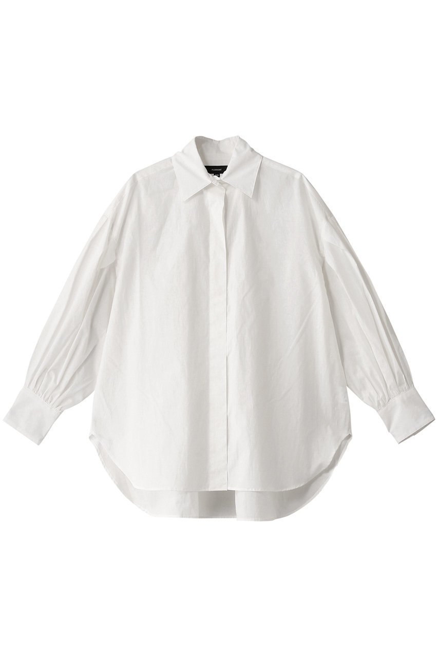 【フローレント/FLORENT】のバルーンスリーブ バックギャザーシャツ インテリア・キッズ・メンズ・レディースファッション・服の通販 founy(ファニー) 　ファッション　Fashion　レディースファッション　Fashion for Women　トップス・カットソー　Cut & Sew Tops　シャツ・ブラウス・オフィスカジュアル　Elegant Blouses & Button-Ups　バッグ　Bags　ギャザー　Gathered, Ruffled　スリーブ　Sleeve, Long Sleeve / Short Sleeve　バルーン　Balloon, Balloon Silhouette　フェミニン　Feminine, Girly　フォルム　Silhouette, Form　ボトム　Bottoms, Lower Wear　ロング　Long, Long-Length　ホワイト|ID: prp329100004337420 ipo3291000000032875979