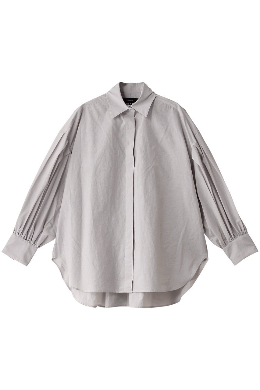 【フローレント/FLORENT】のバルーンスリーブ バックギャザーシャツ インテリア・キッズ・メンズ・レディースファッション・服の通販 founy(ファニー) 　ファッション　Fashion　レディースファッション　Fashion for Women　トップス・カットソー　Cut & Sew Tops　シャツ・ブラウス・オフィスカジュアル　Elegant Blouses & Button-Ups　バッグ　Bags　ギャザー　Gathered, Ruffled　スリーブ　Sleeve, Long Sleeve / Short Sleeve　バルーン　Balloon, Balloon Silhouette　フェミニン　Feminine, Girly　フォルム　Silhouette, Form　ボトム　Bottoms, Lower Wear　ロング　Long, Long-Length　ライトグレー|ID: prp329100004337420 ipo3291000000032875986