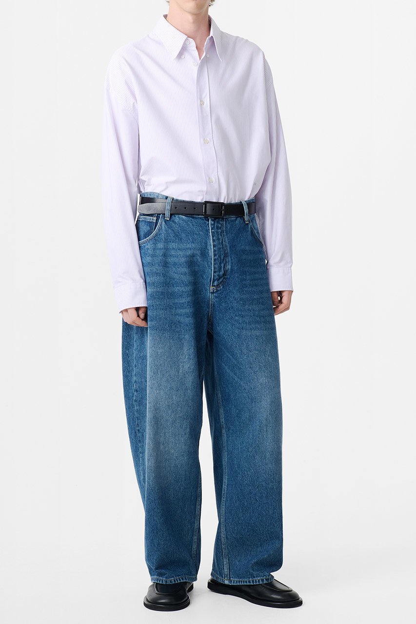 【スタジオ ニコルソン/STUDIO NICHOLSON / MEN】の【MEN】LAND クロップド カーブデニムパンツ 人気、トレンドファッション・服の通販 founy(ファニー) 　ファッション　Fashion　メンズファッション　Fashion for Men　ボトムス　Bottoms　デニムパンツ・ジーンズ　Denim Pants　クロップド　Cropped, Short Length　シンプル　Simple, Minimal　デニム　Denim, Jeans Material　ワイド　Wide, Wide Fit　ヴィンテージ　Vintage Style　定番　Standard, Basic Item　other-6|ID: prp329100004337423 ipo3291000000032938311