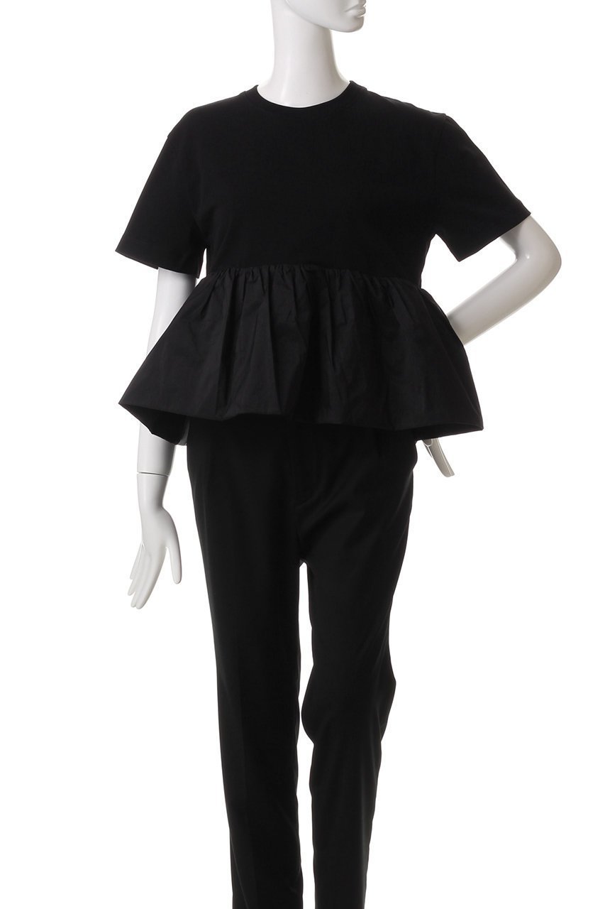 【パトゥ/PATOU】のボリュームペプラムTシャツ 人気、トレンドファッション・服の通販 founy(ファニー) 　ファッション　Fashion　レディースファッション　Fashion for Women　トップス・カットソー　Cut & Sew Tops　シャツ・ブラウス・オフィスカジュアル　Elegant Blouses & Button-Ups　ロングTシャツ・Tシャツ　Longline T-Shirts & Tees　カットソー・ベーシックTシャツ　Cut-and-Sewn Tops / Stretch Tees & Basics　ショート　Short, Short Length　スリーブ　Sleeve, Long Sleeve / Short Sleeve　ペプラム　Peplum, Flared Hem　other-2|ID: prp329100004337427 ipo3291000000032885570
