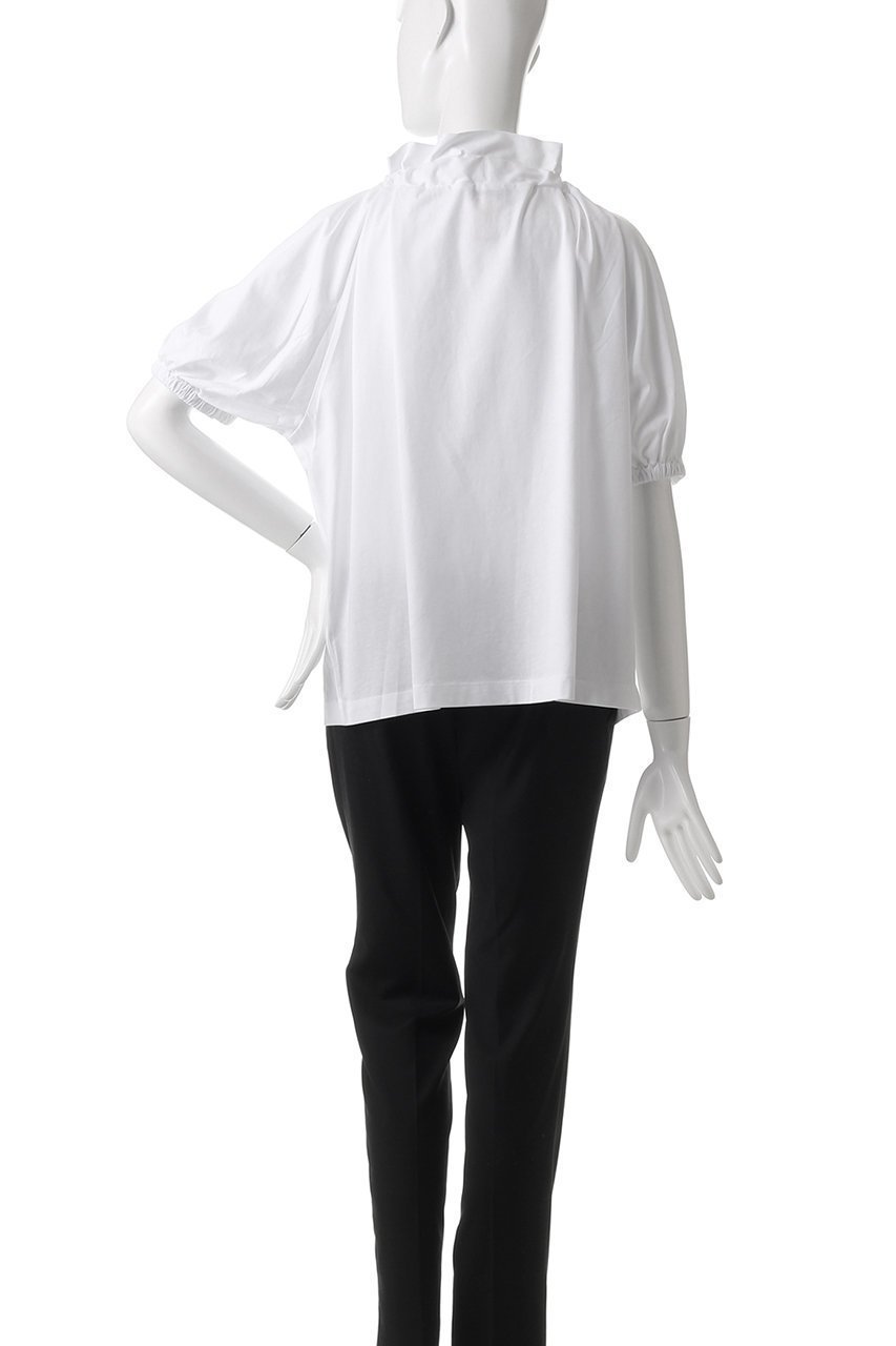 【パトゥ/PATOU】のボリュームジャージーブラウス 人気、トレンドファッション・服の通販 founy(ファニー) 　ファッション　Fashion　レディースファッション　Fashion for Women　トップス・カットソー　Cut & Sew Tops　シャツ・ブラウス・オフィスカジュアル　Elegant Blouses & Button-Ups　なめらか　Smooth, Silky Texture　ギャザー　Gathered, Ruffled　ショート　Short, Short Length　シンプル　Simple, Minimal　スリーブ　Sleeve, Long Sleeve / Short Sleeve　ダウン　Down, Puffer　デニム　Denim, Jeans Material　リボン　Ribbon, Bow　ワイド　Wide, Wide Fit　新作・新入荷　New Arrivals / New In　other-4|ID: prp329100004337428 ipo3291000000033486958