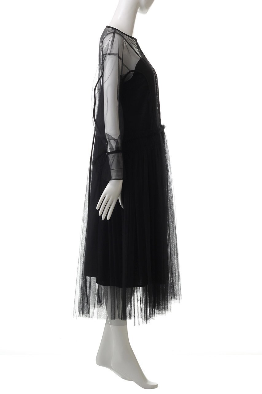 【チカ キサダ/CHIKA KISADA】のチュールコンビ キャミドレス 人気、トレンドファッション・服の通販 founy(ファニー) 　ファッション　Fashion　レディースファッション　Fashion for Women　ワンピース　Dresses　フォーマル・パーティードレス・結婚式用ドレス　Elegant & Casual Dresses　チュニック　Tunic Tops & Dresses　チュニック　Tunic, Long Top　チュール　Tulip, Tulip Motif　ドレス　Dress, One-Piece　パーティ　Party, Party Style　フロント　Front, Front Design　ロング　Long, Long-Length　other-3|ID: prp329100004337430 ipo3291000000032882675