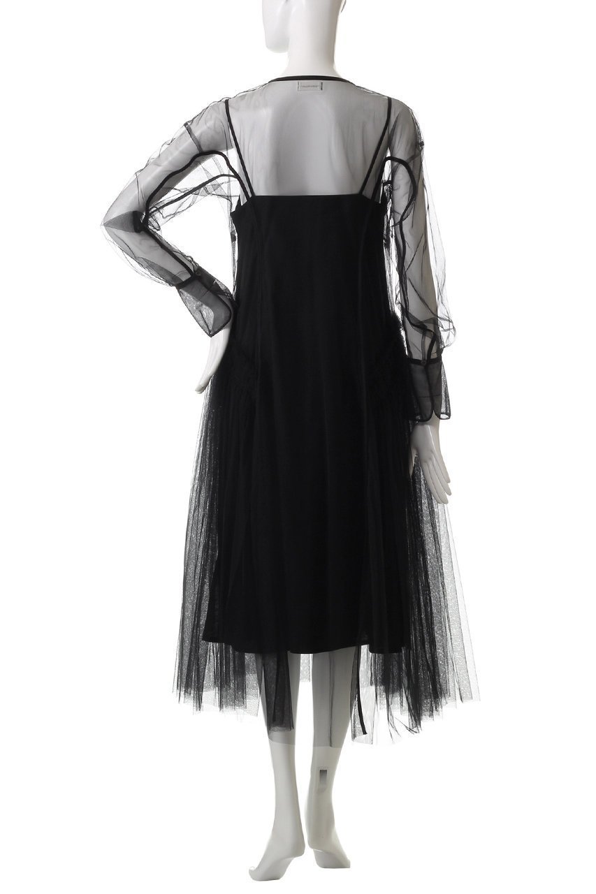 【チカ キサダ/CHIKA KISADA】のチュールコンビ キャミドレス 人気、トレンドファッション・服の通販 founy(ファニー) 　ファッション　Fashion　レディースファッション　Fashion for Women　ワンピース　Dresses　フォーマル・パーティードレス・結婚式用ドレス　Elegant & Casual Dresses　チュニック　Tunic Tops & Dresses　チュニック　Tunic, Long Top　チュール　Tulip, Tulip Motif　ドレス　Dress, One-Piece　パーティ　Party, Party Style　フロント　Front, Front Design　ロング　Long, Long-Length　other-4|ID: prp329100004337430 ipo3291000000032882679