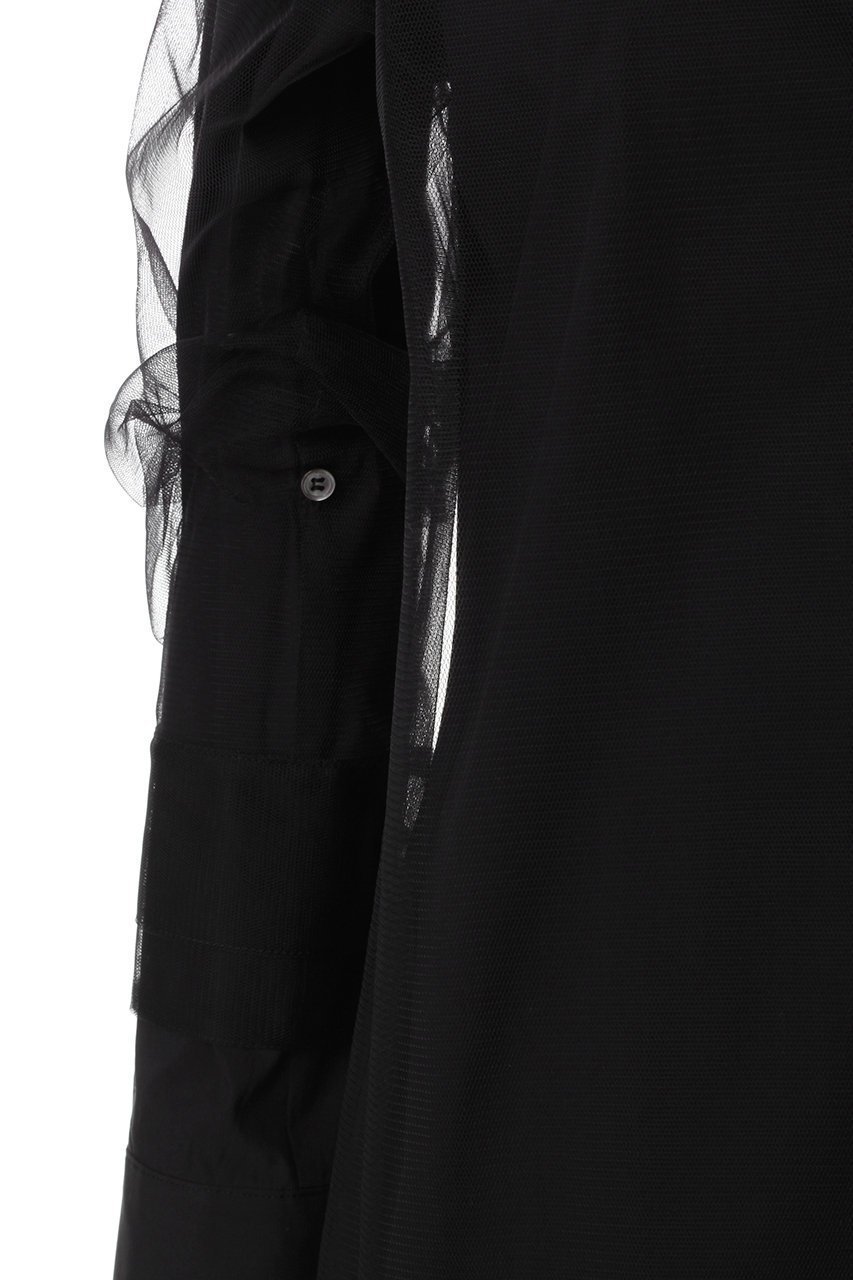 【チカ キサダ/CHIKA KISADA】のチュールレイヤー カラーシャツ 人気、トレンドファッション・服の通販 founy(ファニー) 　ファッション　Fashion　レディースファッション　WOMEN　トップス・カットソー　Tops/Tshirt　シャツ/ブラウス　Shirts/Blouses　コンパクト　Compact　スリーブ　Sleeve　チュール　Tulle　パーティ　Party　マニッシュ　Mannish　モダン　Modern　モノトーン　Monotone　ロング　Long　other-6|ID: prp329100004337433 ipo3291000000031358410