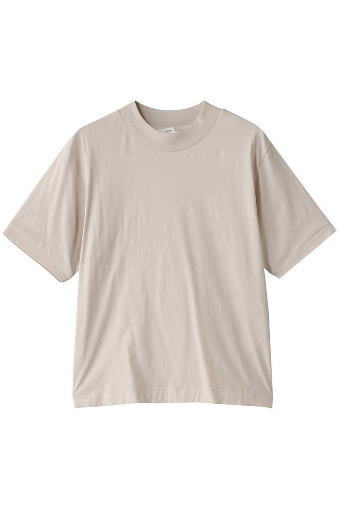 【エイトン/ATON】のFRESCA NUBUCK モックネック Tシャツ インテリア・キッズ・メンズ・レディースファッション・服の通販 founy(ファニー) https://founy.com/ ファッション Fashion レディースファッション WOMEN トップス・カットソー Tops/Tshirt シャツ/ブラウス Shirts/Blouses ロング / Tシャツ T-Shirts カットソー Cut and Sewn インド India インナー Inner ショート Short ジャージ Jersey スリーブ Sleeve バランス Balance モックネック Mock Neck リラックス Relax エレガント 上品 Elegant 定番 Standard |ID: prp329100004337442 ipo3291000000030137814