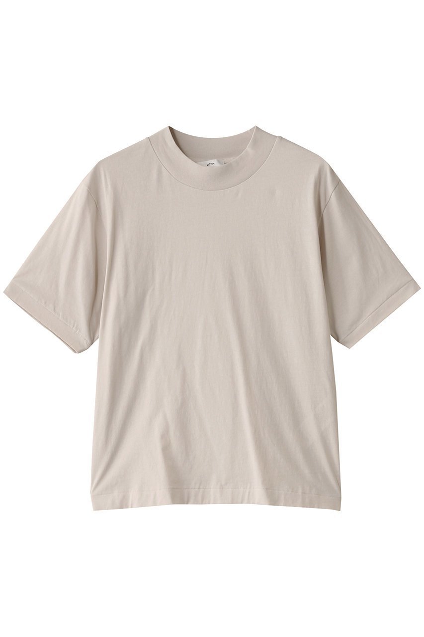 【エイトン/ATON】のFRESCA NUBUCK モックネック Tシャツ 人気、トレンドファッション・服の通販 founy(ファニー) 　ファッション　Fashion　レディースファッション　Fashion for Women　トップス・カットソー　Cut & Sew Tops　シャツ・ブラウス・オフィスカジュアル　Elegant Blouses & Button-Ups　ロングTシャツ・Tシャツ　Longline T-Shirts & Tees　カットソー・ベーシックTシャツ　Cut-and-Sewn Tops / Stretch Tees & Basics　インド　Indian Textile　インナー　Innerwear　ショート　Short, Short Length　スリーブ　Sleeve, Long Sleeve / Short Sleeve　バランス　Balance, Style Balance　モックネック　Mock Neck, Short Turtleneck　リラックス　Relax, Relaxed Fit　エレガント 上品　Elegant　定番　Standard, Basic Item　 other-1|ID: prp329100004337442 ipo3291000000035864364