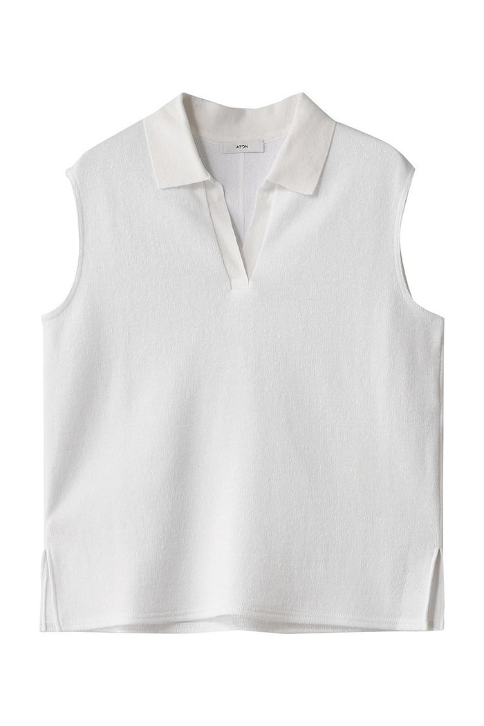 【エイトン/ATON】のLINEN JERSEY ポロ タンクトップ インテリア・キッズ・メンズ・レディースファッション・服の通販 founy(ファニー) https://founy.com/ ファッション Fashion レディースファッション WOMEN トップス・カットソー Tops/Tshirt キャミソール / ノースリーブ No Sleeves シャツ/ブラウス Shirts/Blouses ロング / Tシャツ T-Shirts カットソー Cut and Sewn おすすめ Recommend インド India キャミソール Camisole ジャージ Jersey スキッパー Skipper ストレート Straight セットアップ Set Up タンク Tank リネン Linen リバーシブル Reversible レギュラー Regular ワイド Wide エレガント 上品 Elegant |ID: prp329100004337443 ipo3291000000030137818