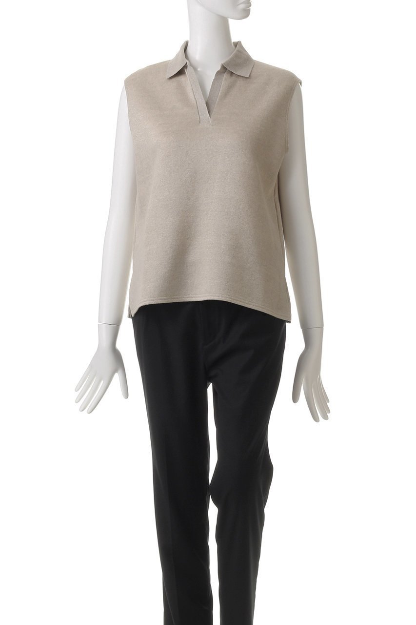 【エイトン/ATON】のLINEN JERSEY ポロ タンクトップ 人気、トレンドファッション・服の通販 founy(ファニー) 　ファッション　Fashion　レディースファッション　Fashion for Women　トップス・カットソー　Cut & Sew Tops　キャミソール&ノースリーブ　Camisoles & Sleeveless Tops　シャツ・ブラウス・オフィスカジュアル　Elegant Blouses & Button-Ups　ロングTシャツ・Tシャツ　Longline T-Shirts & Tees　カットソー・ベーシックTシャツ　Cut-and-Sewn Tops / Stretch Tees & Basics　おすすめ　Recommended / Our Picks　インド　Indian Textile　キャミソール　Camisole, Spaghetti Strap Top　スキッパー　Skipper, Open Collar　ストレート　Straight, Straight Cut　セットアップ　Set-Up, Coordinated Outfit　タンク　Tank Top, Sleeveless Top　リネン　Linen, Linen Fabric　リバーシブル　Reversible, Two-Sided　レギュラー　Regular, Standard Fit　ワイド　Wide, Wide Fit　エレガント 上品　Elegant　other-2|ID: prp329100004337443 ipo3291000000032797075