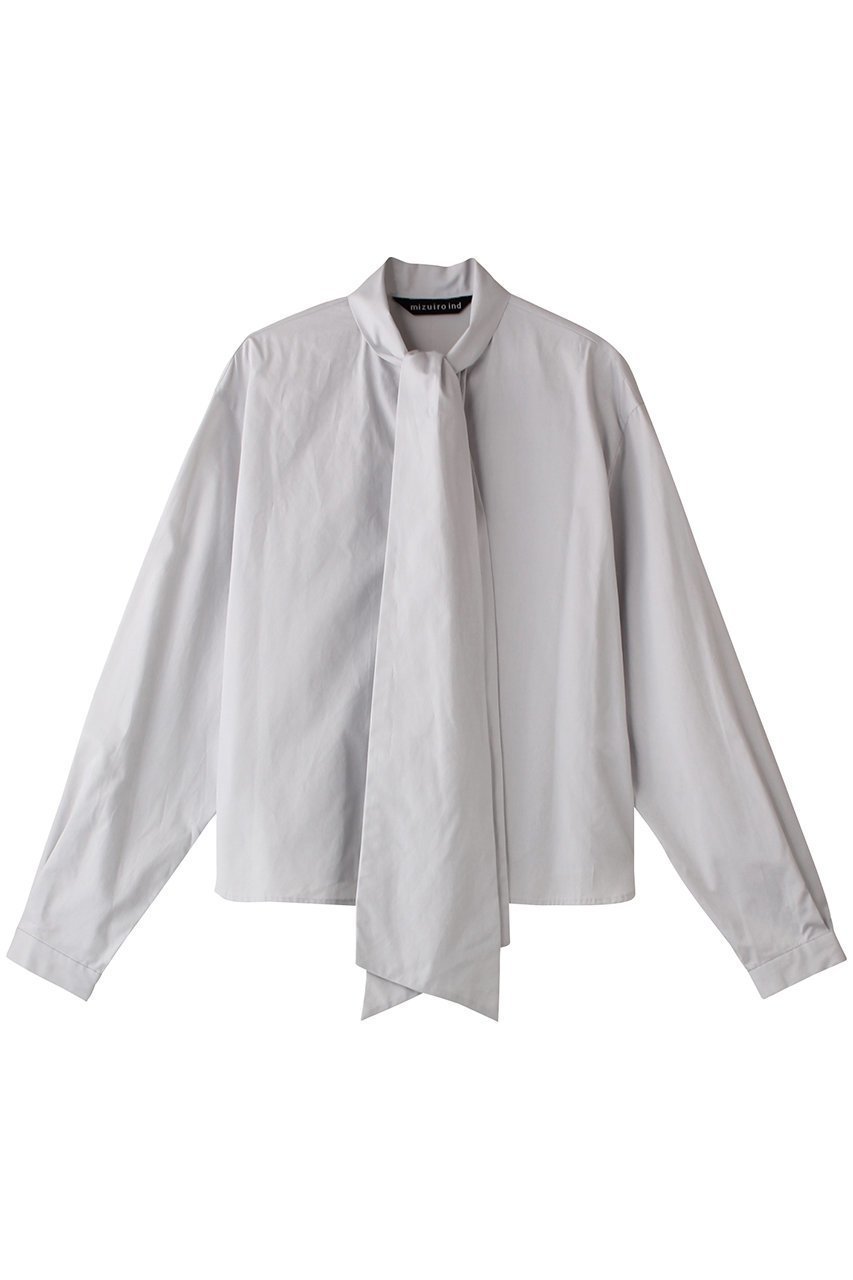 【ミズイロ インド/mizuiro ind】のlong tie collar shirt シャツ インテリア・キッズ・メンズ・レディースファッション・服の通販 founy(ファニー) 　ファッション　Fashion　レディースファッション　WOMEN　トップス・カットソー　Tops/Tshirt　シャツ/ブラウス　Shirts/Blouses　なめらか　Smooth　ショート　Short　スリーブ　Sleeve　ロング　Long　エレガント 上品　Elegant　NEW・新作・新着・新入荷　New Arrivals　l.gray|ID: prp329100004337445 ipo3291000000030137825