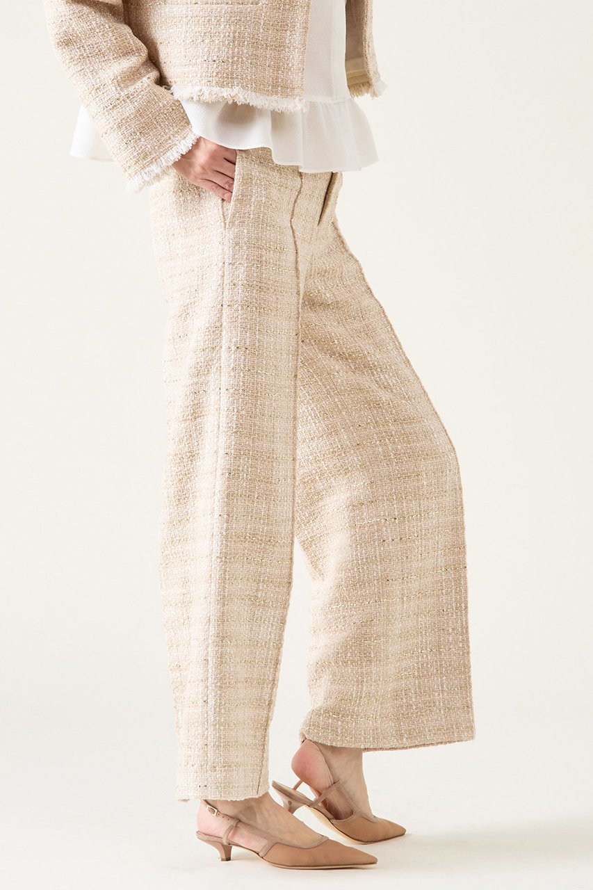 【マルティニーク/martinique】のGIOLICAツイードパンツ(セットアップ可) 人気、トレンドファッション・服の通販 founy(ファニー) 　ファッション　Fashion　レディースファッション　Fashion for Women　セットアップ　Matching Sets　レディースパンツ・ボトムス　Pants & Trousers / Bottoms　パンツ　Pants & Trousers　イタリア　Italy　サマー　Summer, Summer Style　セットアップ　Set-Up, Coordinated Outfit　センター　Center, Center Line　ツイード／ツィード　Choker, Choker Necklace　ツイード　Twill, Twill Weave　リラックス　Relax, Relaxed Fit　再入荷　Restock / Back in Stock　春　Spring　other-2|ID: prp329100004337454 ipo3291000000035732560