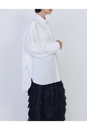 【プルミエ アロンディスモン/1er Arrondissement】 レースドッキングシャツ人気、トレンドファッション・服の通販 founy(ファニー) ファッション Fashion レディースファッション WOMEN トップス・カットソー Tops/Tshirt シャツ/ブラウス Shirts/Blouses 2025年 2025 2025春夏・S/S Ss,Spring/Summer,2025 なめらか Smooth イタリア Italy カフス Cuffs クラシック Classic シルク Silk シルケット Mercerization スリット Slit スリーブ Sleeve ドッキング Docking ドレス Dress レース Race ロング Long 夏 Summer 春 Spring S/S・春夏 Ss・Spring/Summer |ID:prp329100004337463