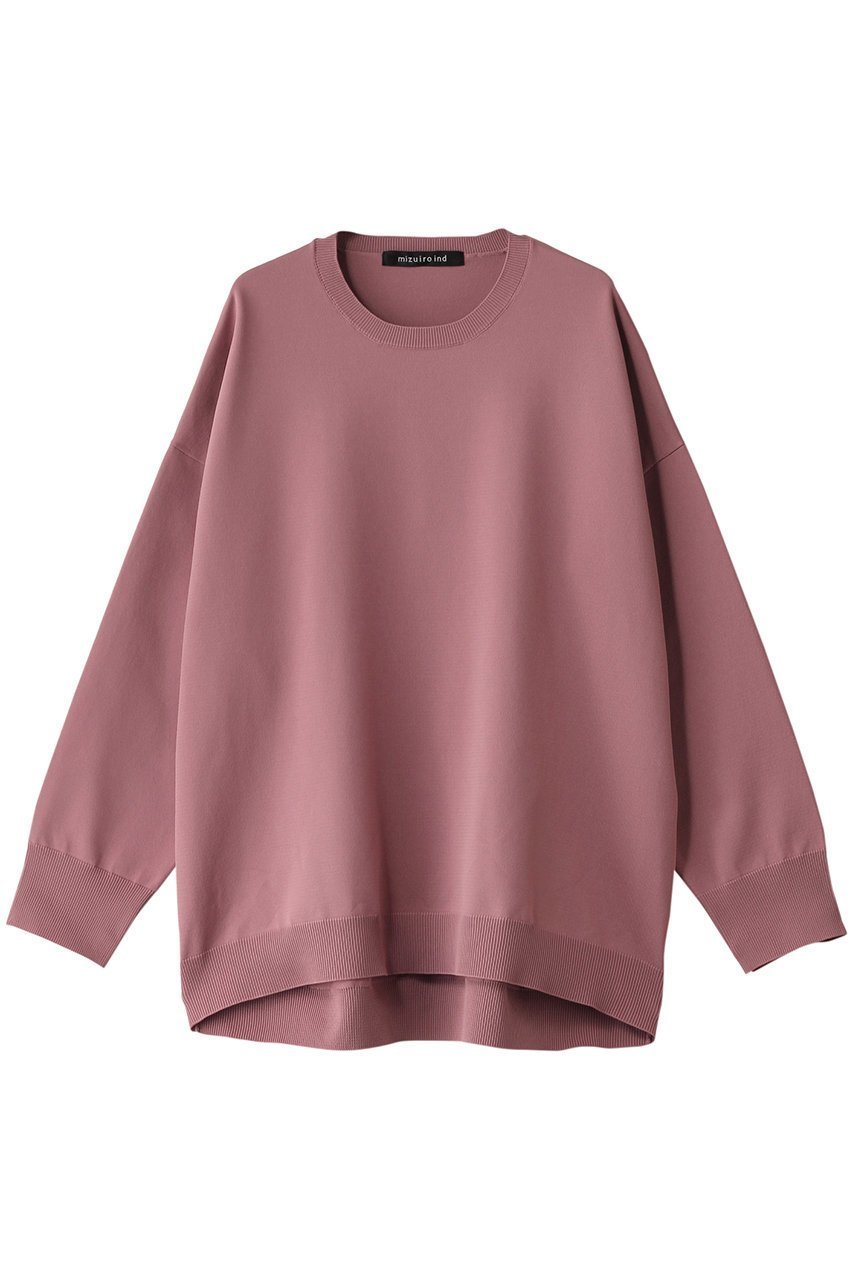 【ミズイロ インド/mizuiro ind】のcrew neck P/O プルオーバー インテリア・キッズ・メンズ・レディースファッション・服の通販 founy(ファニー) 　ファッション　Fashion　レディースファッション　Fashion for Women　トップス・カットソー　Cut & Sew Tops　ニット　Knit Tops & Sweaters　カジュアルプルオーバー・ニットトップス　Pullovers & Knit Tops / Casual Pullovers　シンプル　Simple, Minimal　エレガント 上品　Elegant　ピンク|ID: prp329100004337468 ipo3291000000032877075