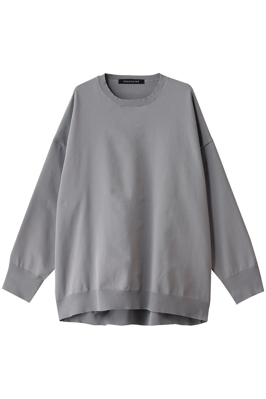 【ミズイロ インド/mizuiro ind】のcrew neck P/O プルオーバー インテリア・キッズ・メンズ・レディースファッション・服の通販 founy(ファニー) 　ファッション　Fashion　レディースファッション　Fashion for Women　トップス・カットソー　Cut & Sew Tops　ニット　Knit Tops & Sweaters　カジュアルプルオーバー・ニットトップス　Pullovers & Knit Tops / Casual Pullovers　シンプル　Simple, Minimal　エレガント 上品　Elegant　l.gray|ID: prp329100004337468 ipo3291000000032877085