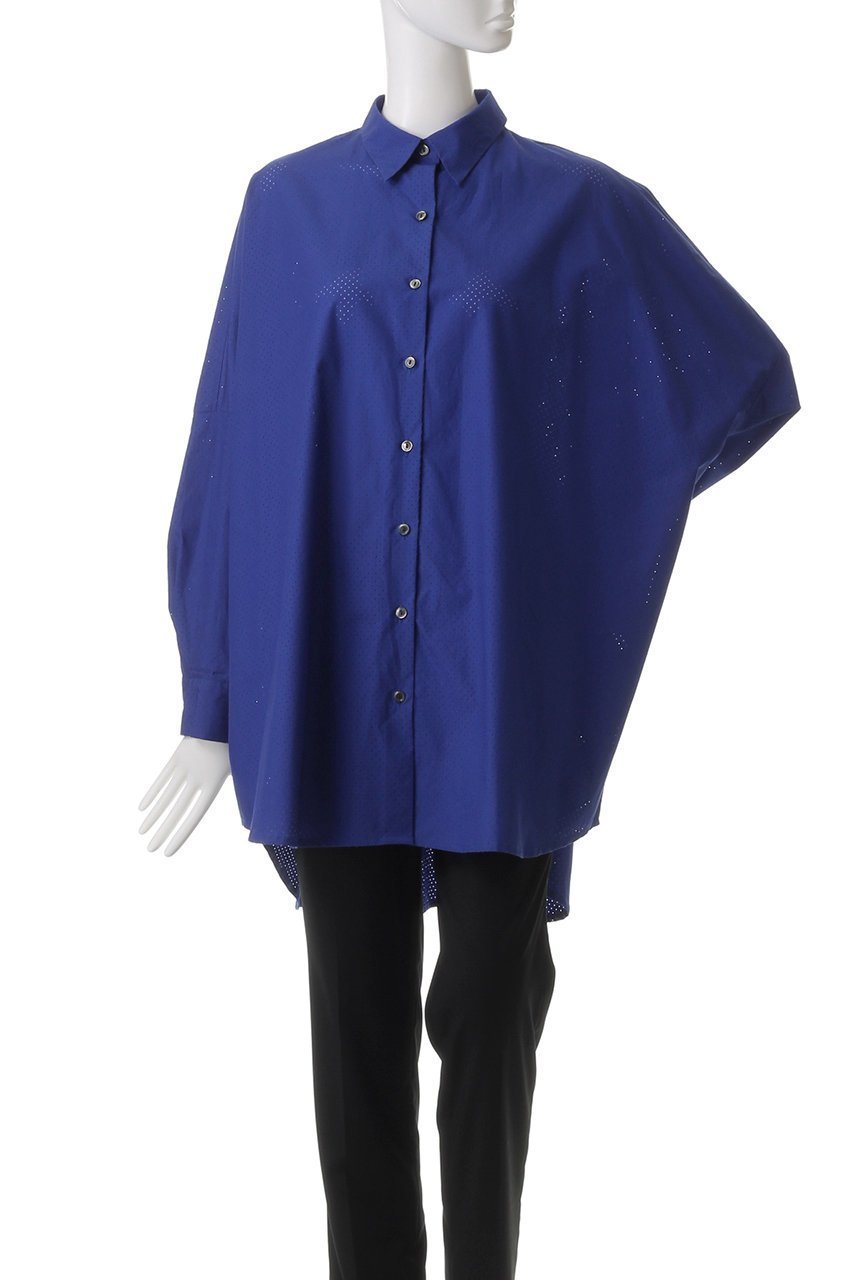 【ミズイロ インド/mizuiro ind】のperforated wide shirt シャツ 人気、トレンドファッション・服の通販 founy(ファニー) 　ファッション　Fashion　レディースファッション　Fashion for Women　トップス・カットソー　Cut & Sew Tops　シャツ・ブラウス・オフィスカジュアル　Elegant Blouses & Button-Ups　カフス　Cuff Design　シアー　Sheer, See-Through　スリーブ　Sleeve, Long Sleeve / Short Sleeve　タイプライター　Typewriter Fabric, Crisp Cotton　ロング　Long, Long-Length　other-2|ID: prp329100004337469 ipo3291000000032879190