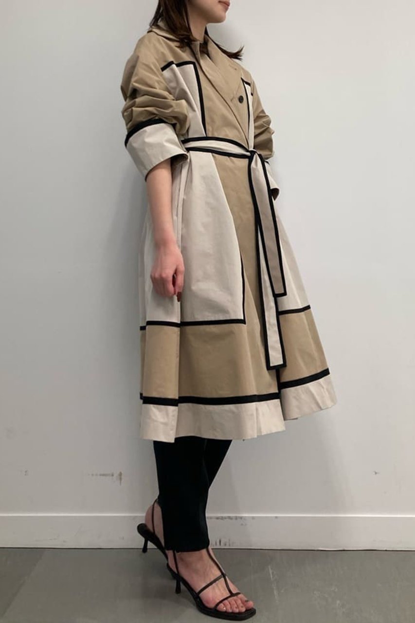 【アドーア/ADORE】のカラーブロックコート 人気、トレンドファッション・服の通販 founy(ファニー) 　ファッション　Fashion　レディースファッション　WOMEN　アウター　Coat Outerwear　コート　Coats　グログラン　Grosgrain　コンパクト　Compact　ツイル　Twill　ブロック　Block　ミックス　Mix　リラックス　Relax　ロング　Long　春　Spring　other-5|ID: prp329100004337487 ipo3291000000031358883