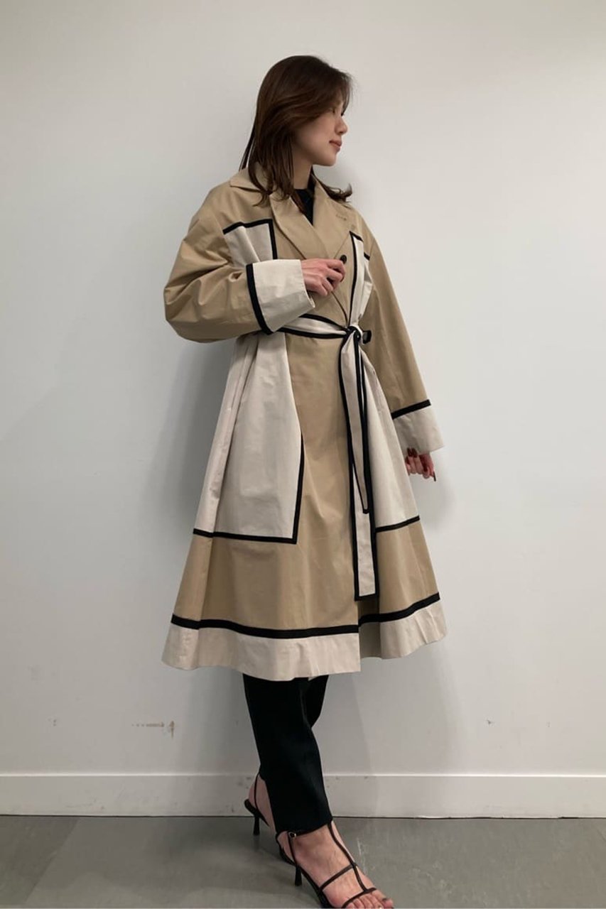 【アドーア/ADORE】のカラーブロックコート 人気、トレンドファッション・服の通販 founy(ファニー) 　ファッション　Fashion　レディースファッション　WOMEN　アウター　Coat Outerwear　コート　Coats　グログラン　Grosgrain　コンパクト　Compact　ツイル　Twill　ブロック　Block　ミックス　Mix　リラックス　Relax　ロング　Long　春　Spring　other-7|ID: prp329100004337487 ipo3291000000031358886