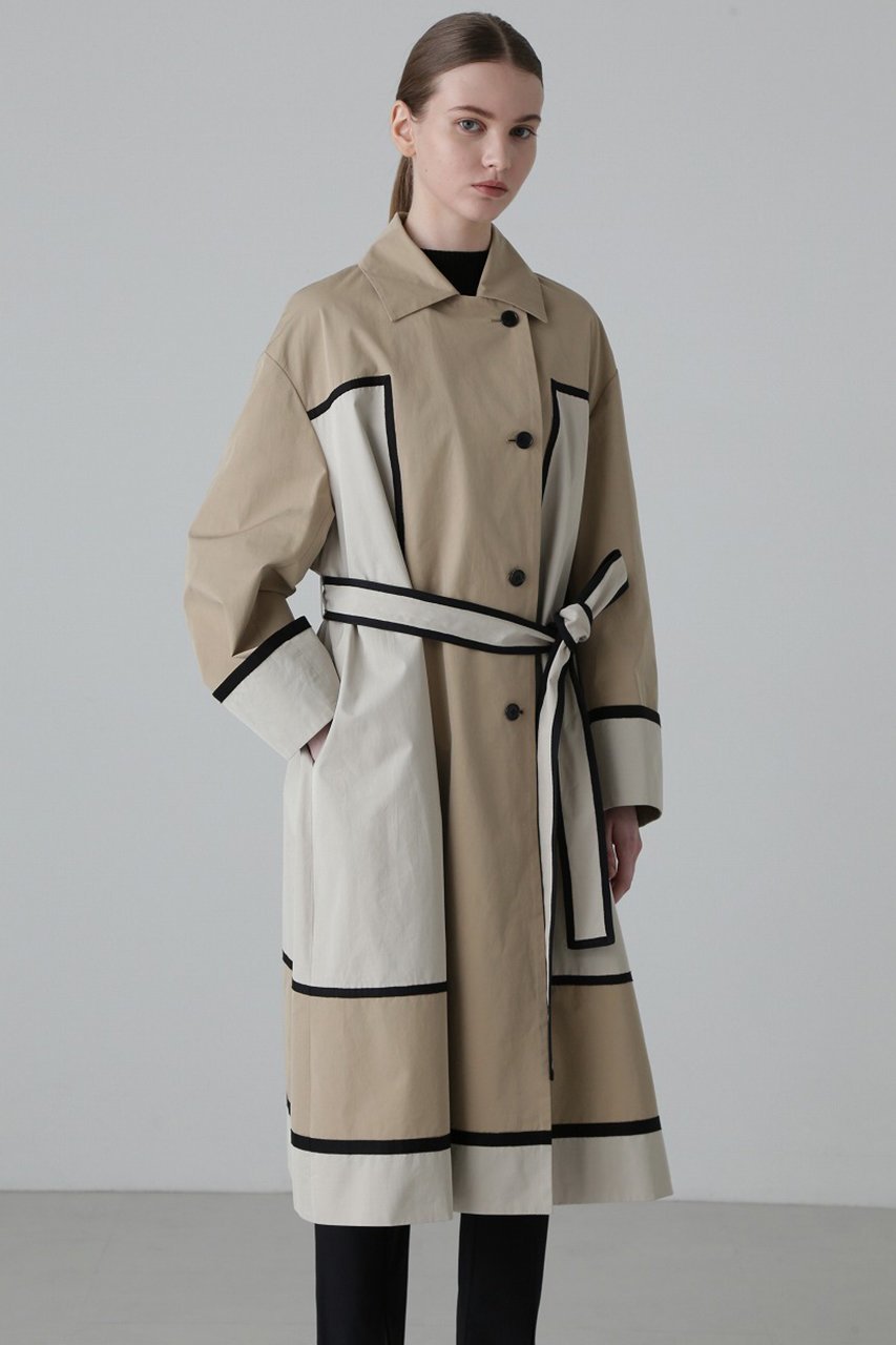 【アドーア/ADORE】のカラーブロックコート 人気、トレンドファッション・服の通販 founy(ファニー) 　ファッション　Fashion　レディースファッション　Fashion for Women　アウター　Coat / Outerwear Collection　コート・ロングコート・ピーコート　Long Coats, Peacoats & More　グログラン　Grosgrain, Grosgrain Ribbon　コンパクト　Compact, Small Size　ツイル　Twist, Twisted Detail　ブロック　Block, Solid Block Pattern　ミックス　Mix, Mixed Style　リラックス　Relax, Relaxed Fit　ロング　Long, Long-Length　再入荷　Restock / Back in Stock　春　Spring　other-2|ID: prp329100004337487 ipo3291000000034989355