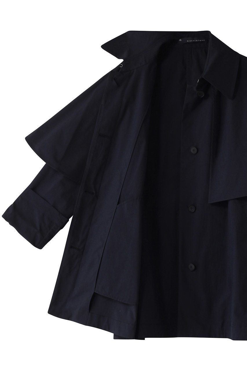 【マルティニーク/martinique】のケープコート 人気、トレンドファッション・服の通販 founy(ファニー) 　ファッション　Fashion　レディースファッション　Fashion for Women　アウター　Coat / Outerwear Collection　コート・ロングコート・ピーコート　Long Coats, Peacoats & More　おすすめ　Recommended / Our Picks　ショート　Short, Short Length　バランス　Balance, Style Balance　ロング　Long, Long-Length　エレガント 上品　Elegant　再入荷　Restock / Back in Stock　other-6|ID: prp329100004337496 ipo3291000000032705065