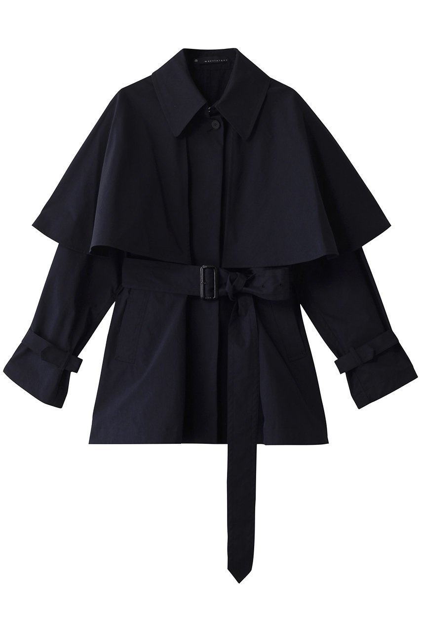 【マルティニーク/martinique】のケープコート インテリア・キッズ・メンズ・レディースファッション・服の通販 founy(ファニー) 　ファッション　Fashion　レディースファッション　Fashion for Women　アウター　Coat / Outerwear Collection　コート・ロングコート・ピーコート　Long Coats, Peacoats & More　おすすめ　Recommended / Our Picks　ショート　Short, Short Length　バランス　Balance, Style Balance　ロング　Long, Long-Length　エレガント 上品　Elegant　ネイビー|ID: prp329100004337496 ipo3291000000035732006