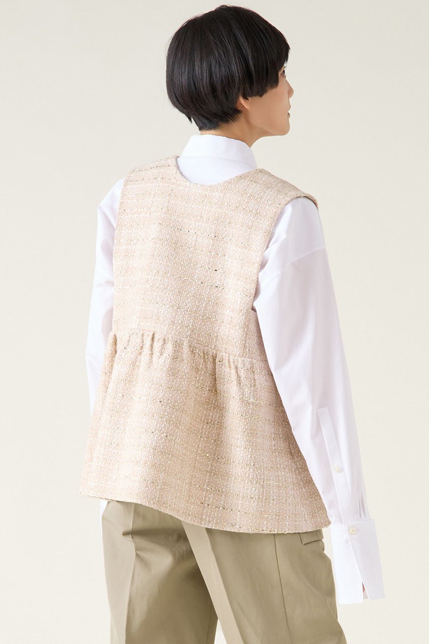 【マルティニーク/martinique】のGIOLICAツイードジレ(セットアップ可) 人気、トレンドファッション・服の通販 founy(ファニー) 　ファッション　Fashion　レディースファッション　Fashion for Women　アウター　Coat / Outerwear Collection　レディースジャケット・軽アウター　Jackets　おすすめ　Recommended / Our Picks　イタリア　Italy　サマー　Summer, Summer Style　ジャケット　Jacket, Outerwear　セットアップ　Set-Up, Coordinated Outfit　ツイード／ツィード　Choker, Choker Necklace　ツイード　Twill, Twill Weave　デニム　Denim, Jeans Material　フロント　Front, Front Design　ベスト　Vest, Waistcoat　ボトム　Bottoms, Lower Wear　春　Spring　other-2|ID: prp329100004337499 ipo3291000000035042007