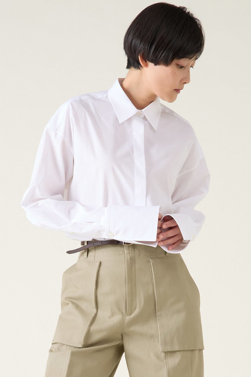 【マルティニーク/martinique】のTHOMASMASONシャツ インテリア・キッズ・メンズ・レディースファッション・服の通販 founy(ファニー) 　ファッション　Fashion　レディースファッション　Fashion for Women　トップス・カットソー　Cut & Sew Tops　シャツ・ブラウス・オフィスカジュアル　Elegant Blouses & Button-Ups　カフス　Cuff Design　スリーブ　Sleeve, Long Sleeve / Short Sleeve　ブロード　Broadcloth, Fine Cotton　ベーシック　Basic, Essential　ロング　Long, Long-Length　再入荷　Restock / Back in Stock　ホワイト|ID: prp329100004338526 ipo3291000000032704948